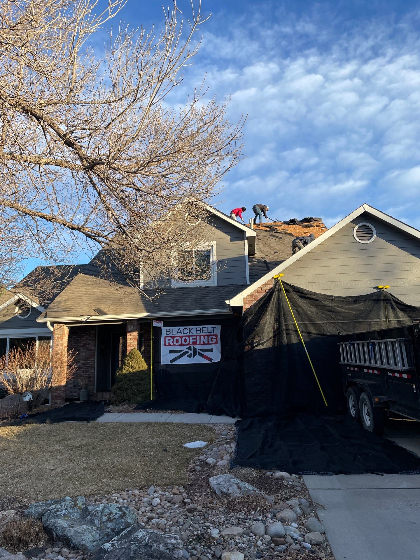 Resdiental Hail Damage Roof Replacement using Certainteed Northgate by Black Belt Roofing