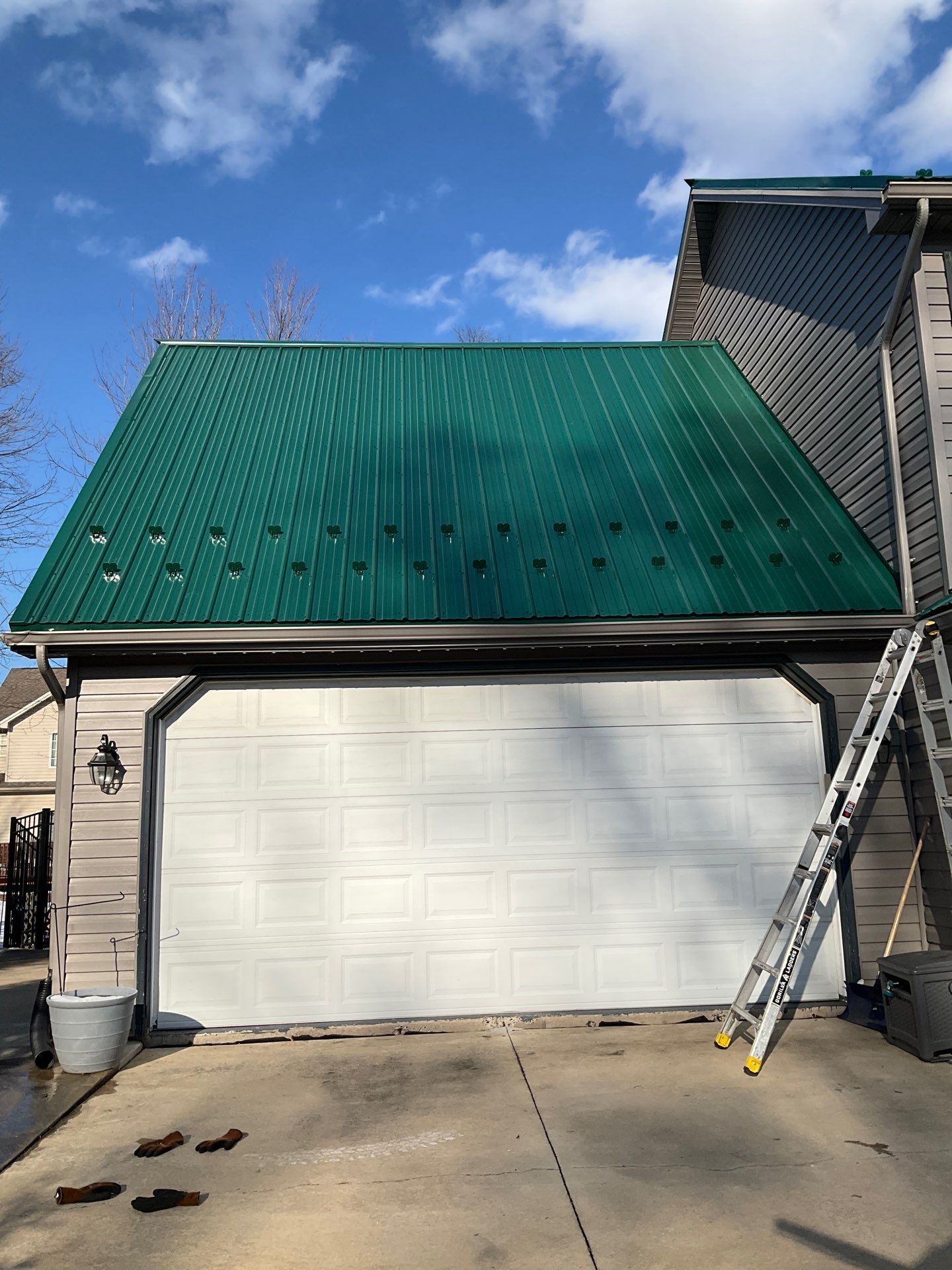 Metal roof replacement by Esh Builders