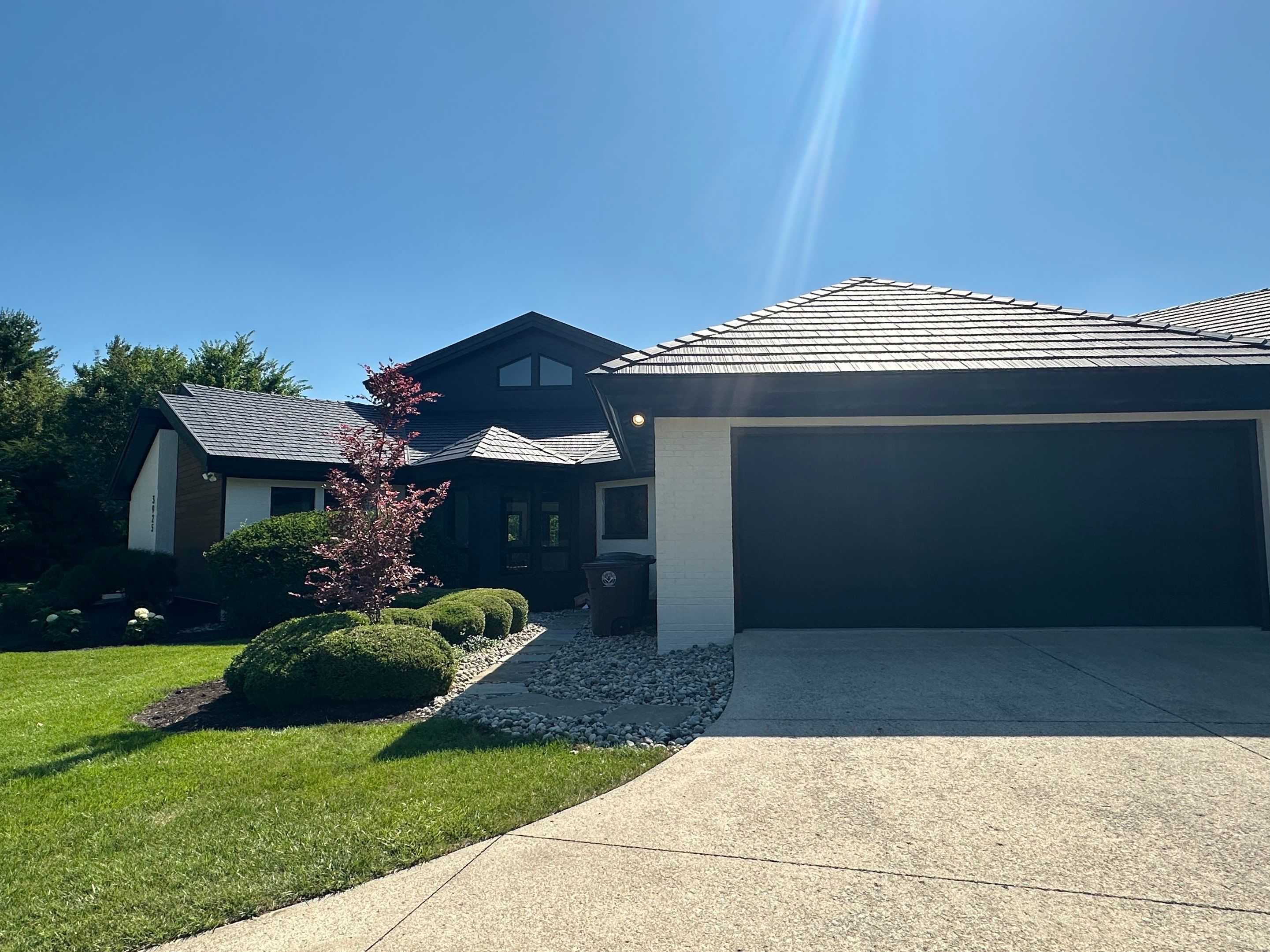 Black Frost Metal Shake Roof & Modern Exterior Renovation – Fort Wayne, IN by 4Ever Metal Roofing