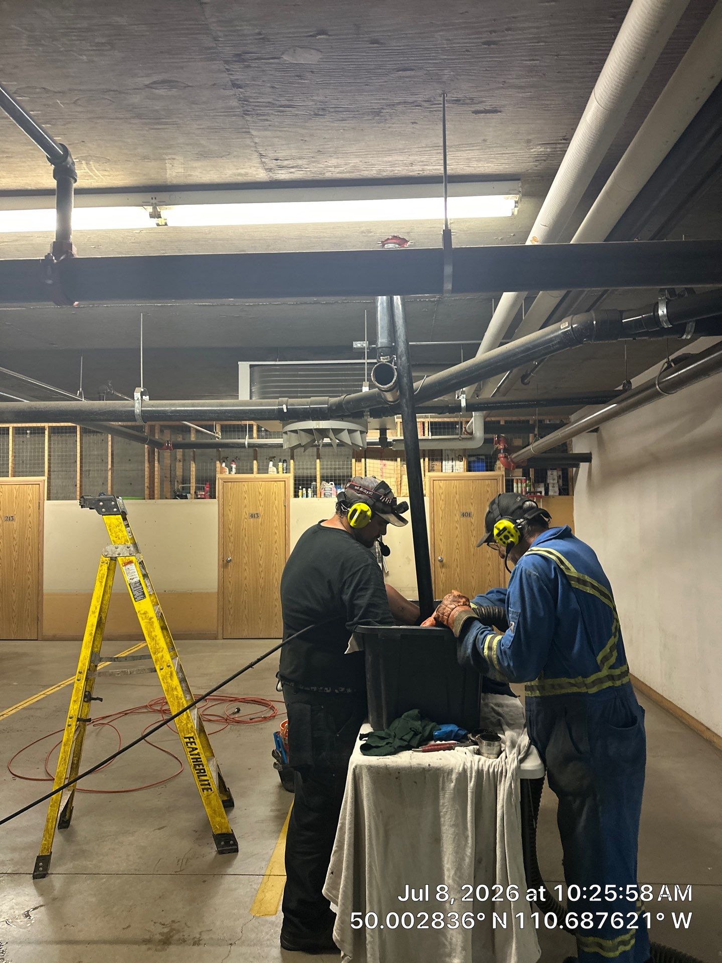 Multi-Story Condo Drain Line Cleaning and Stack Flushing in Medicine Hat by Septic Medic Inc.