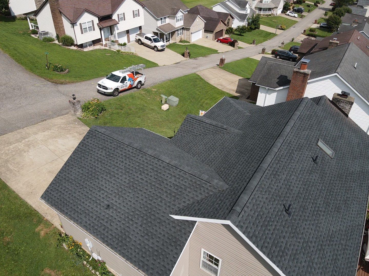 Residential Roofing Installation using GAF Timberline HDZ Charcoal by Rainstoppers Roofing