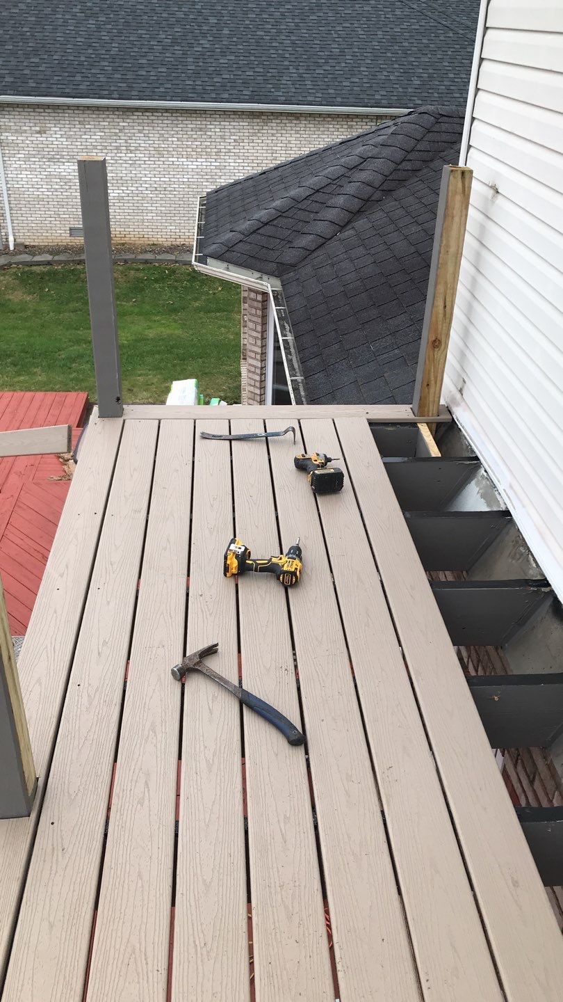 Deck Refurbush and Door Replacement using Trex Decking and Railing.  Polaris Patio Doors by Secure Construction Company Inc