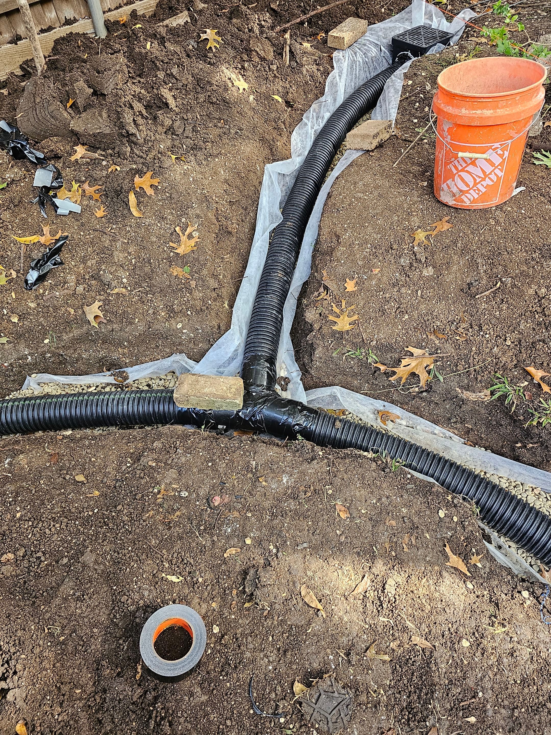 French Drain & Retaining Wall by EL-GC LLC 