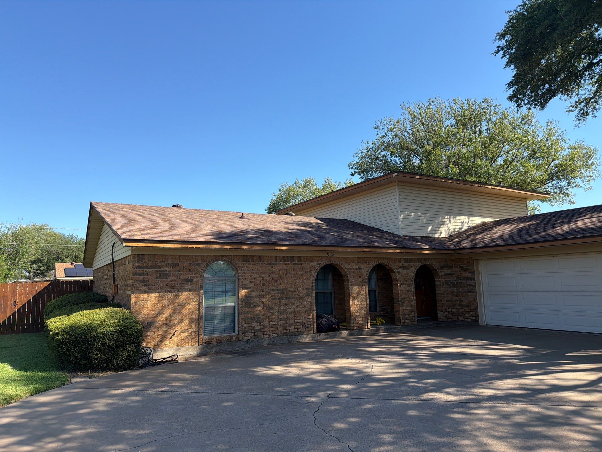Full Roof Replacement and Privacy Fence Installation in Burkburnett by Shearman Roofing & Construction