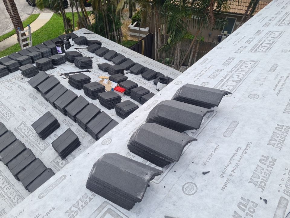 Residential Roofing Installation using Eagle Roofing Tile by BLUES BROTHERS ROOFING