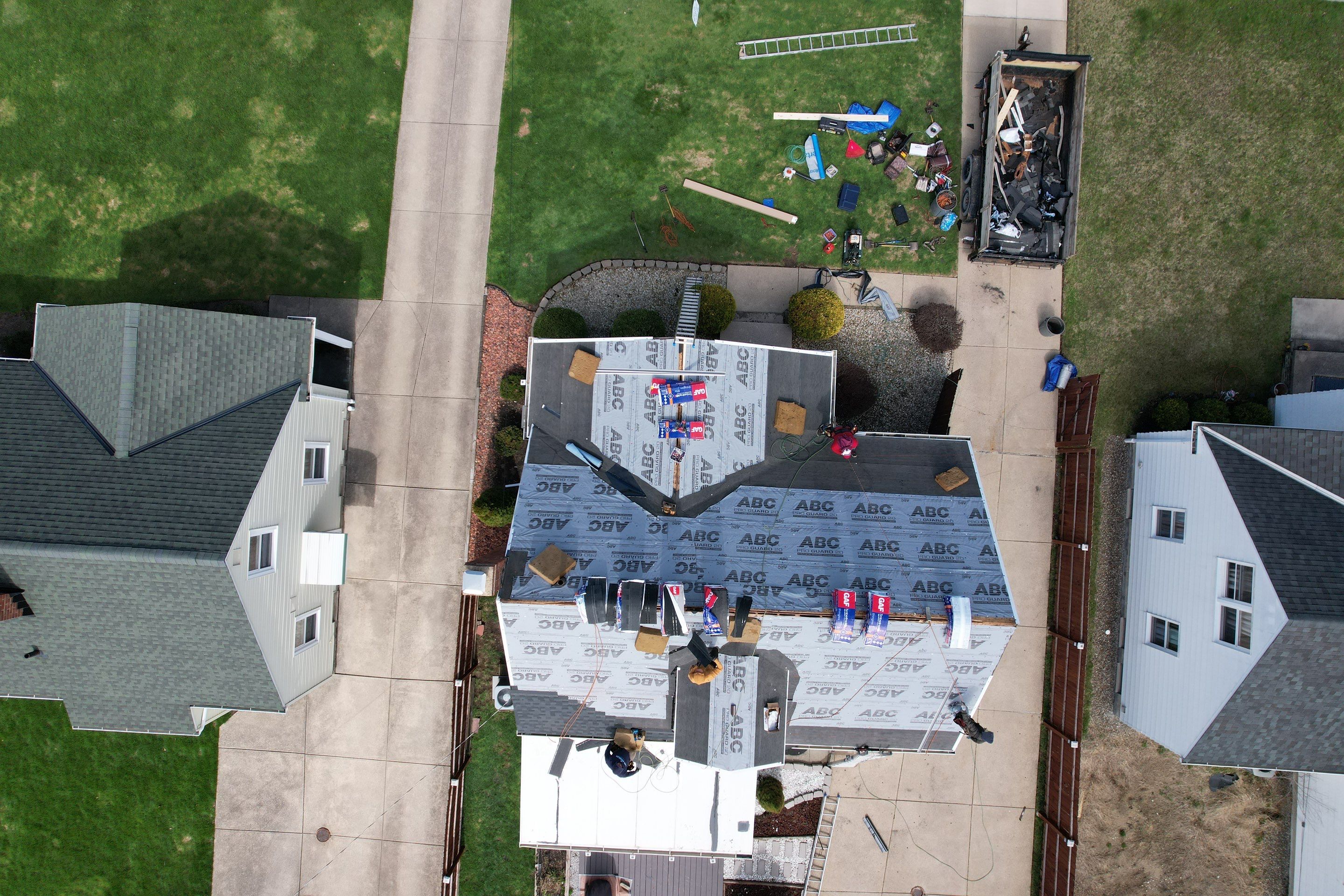 Cleveland Roof replacement - Charcoal shingles by Atlas Roofing & Restoration