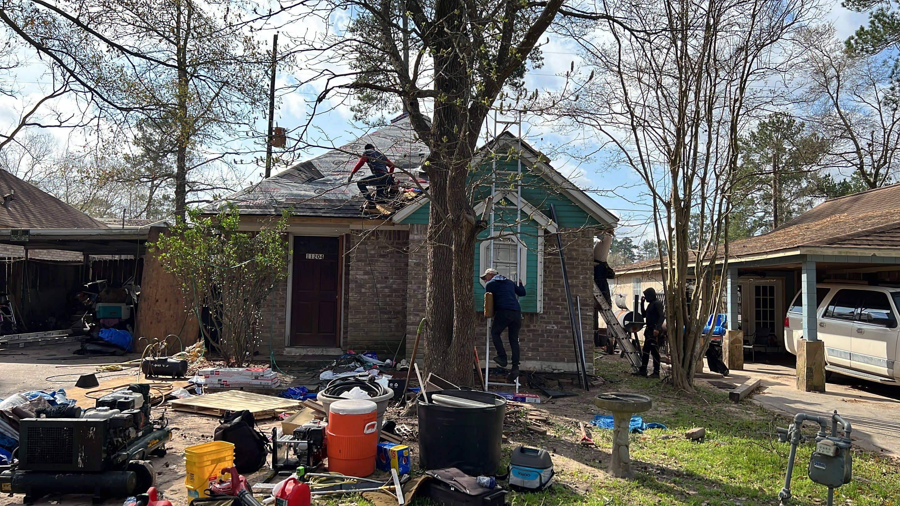 Moss-Covered Roof Made New — Conroe, TX by PL Roofing & SB Roofing, LLC.