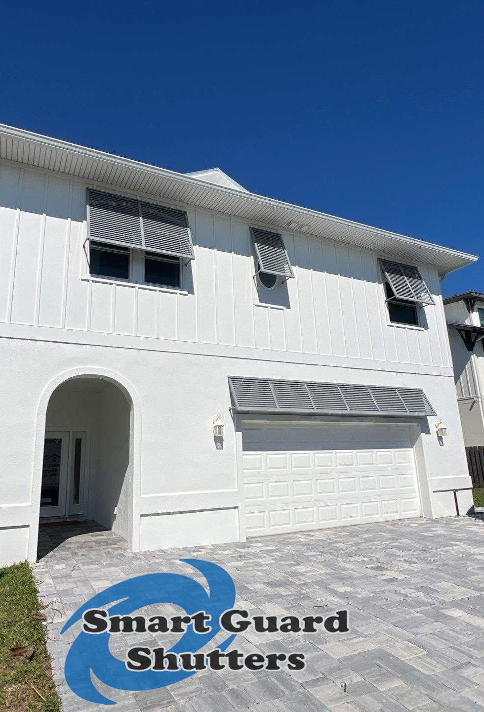 Bahama Shutters in Traffic Gray A by Smart Guard Shutters