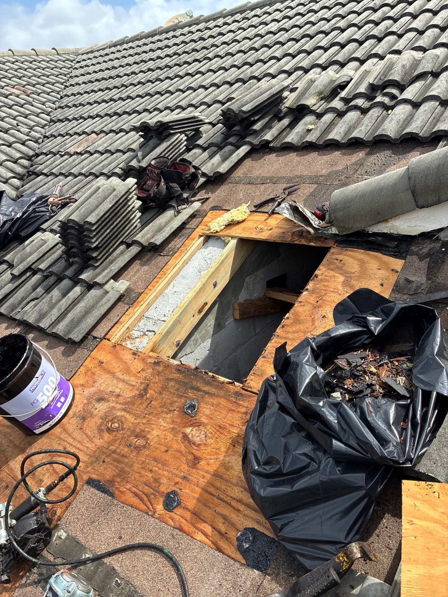 Concrete Tile Roof Leak Repair and Decking Replacement in Boca Raton by Aastro Roofing