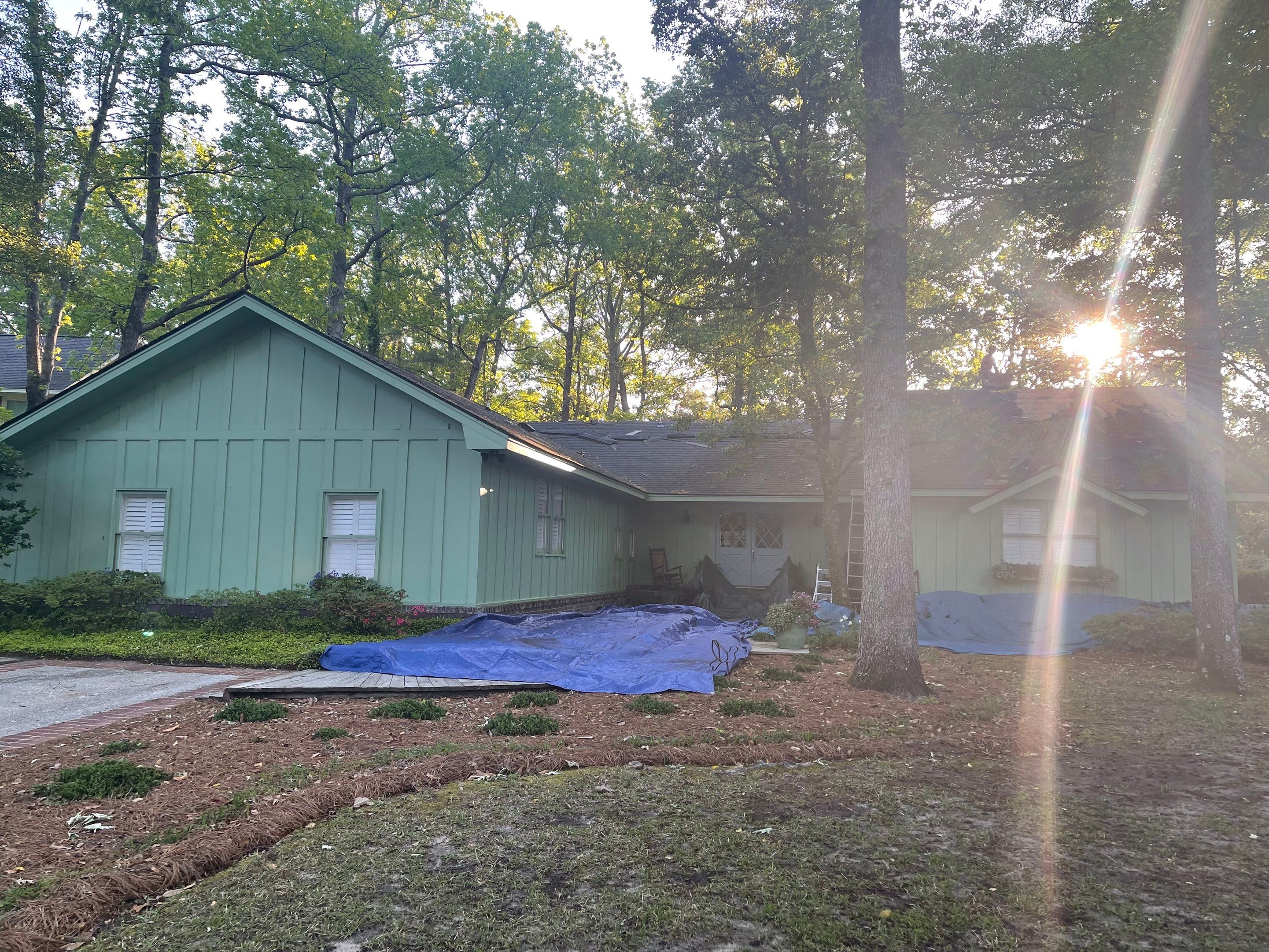 Hail Damage using Atlas Pristine Pinnacle Shingles by Artigues Roofing & Restoration Services