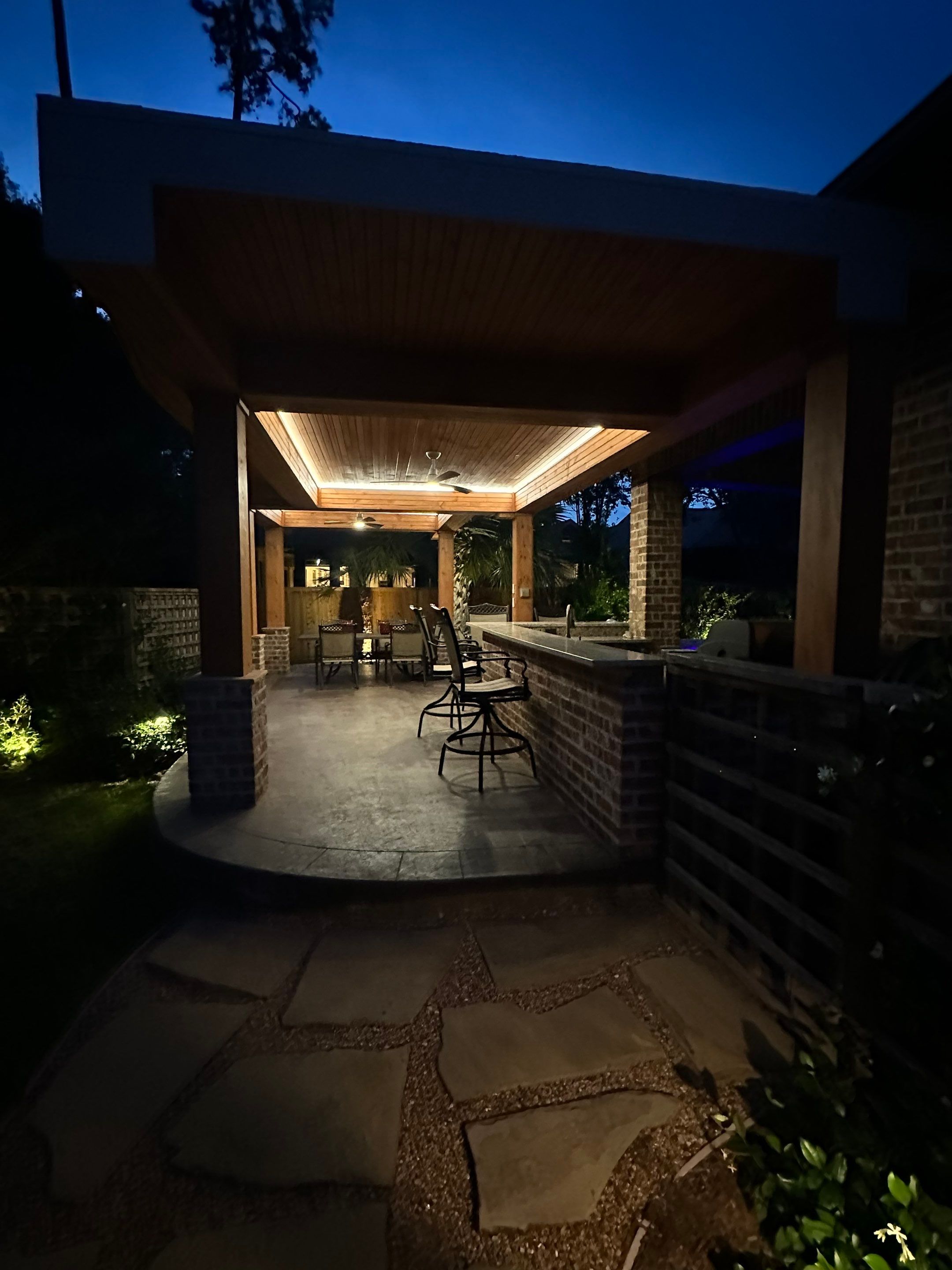 Covered Patio Remodel in The Woodlands by SophAlx LLC