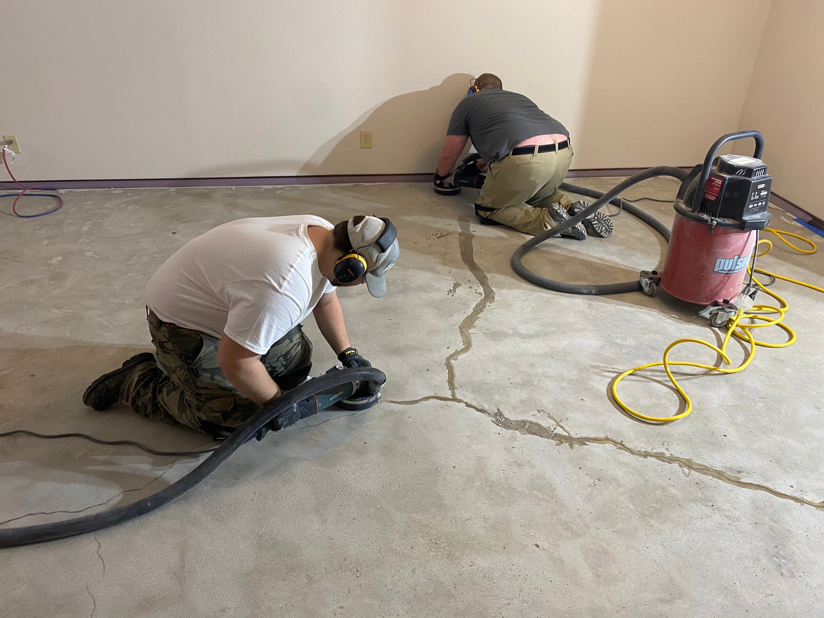 Basement Transformation using Ash Colorway by Croc Coatings, LLC