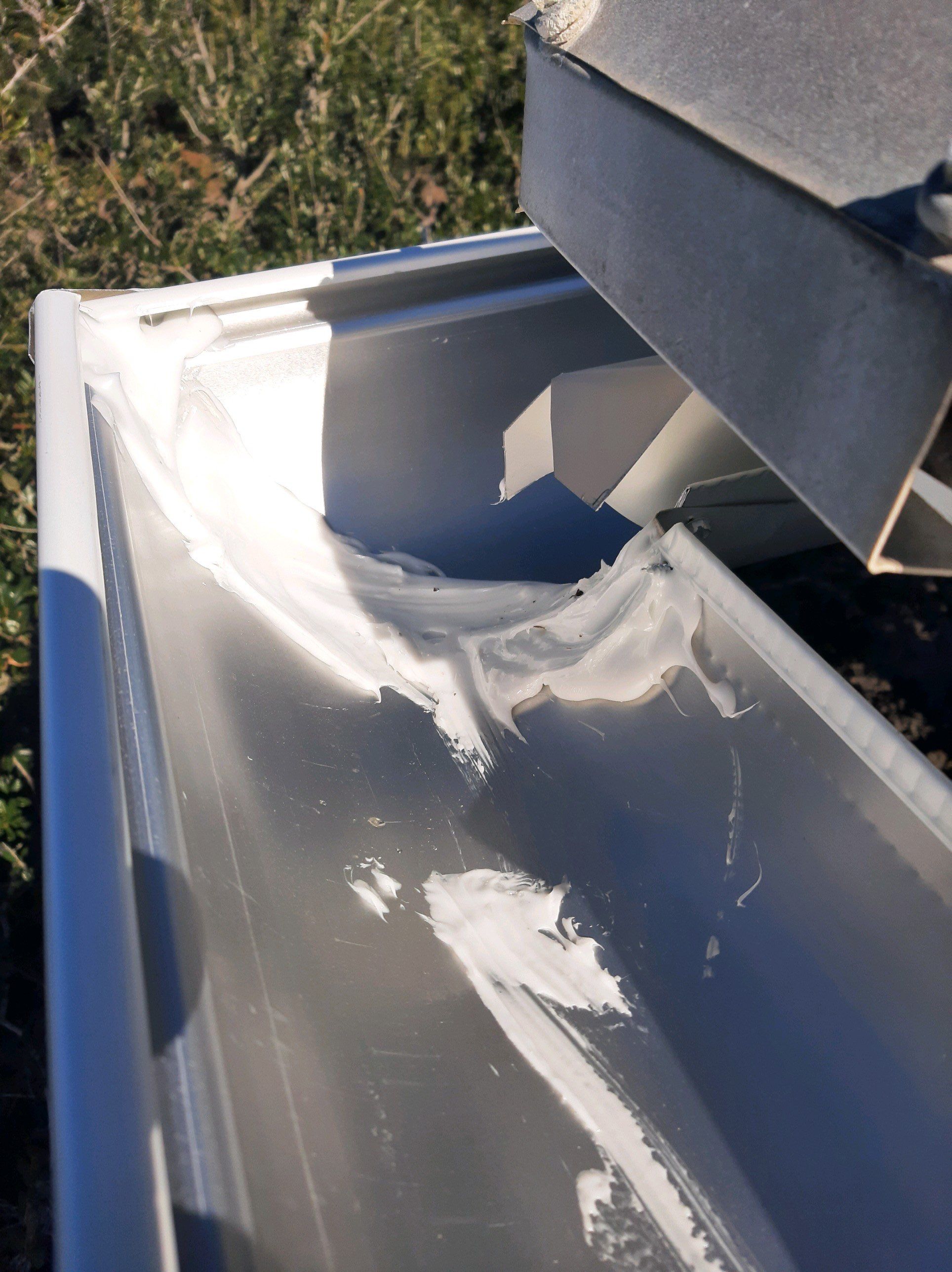 Gutter Installation Using White 6 Inch Seamless Gutters by Gutter Professors