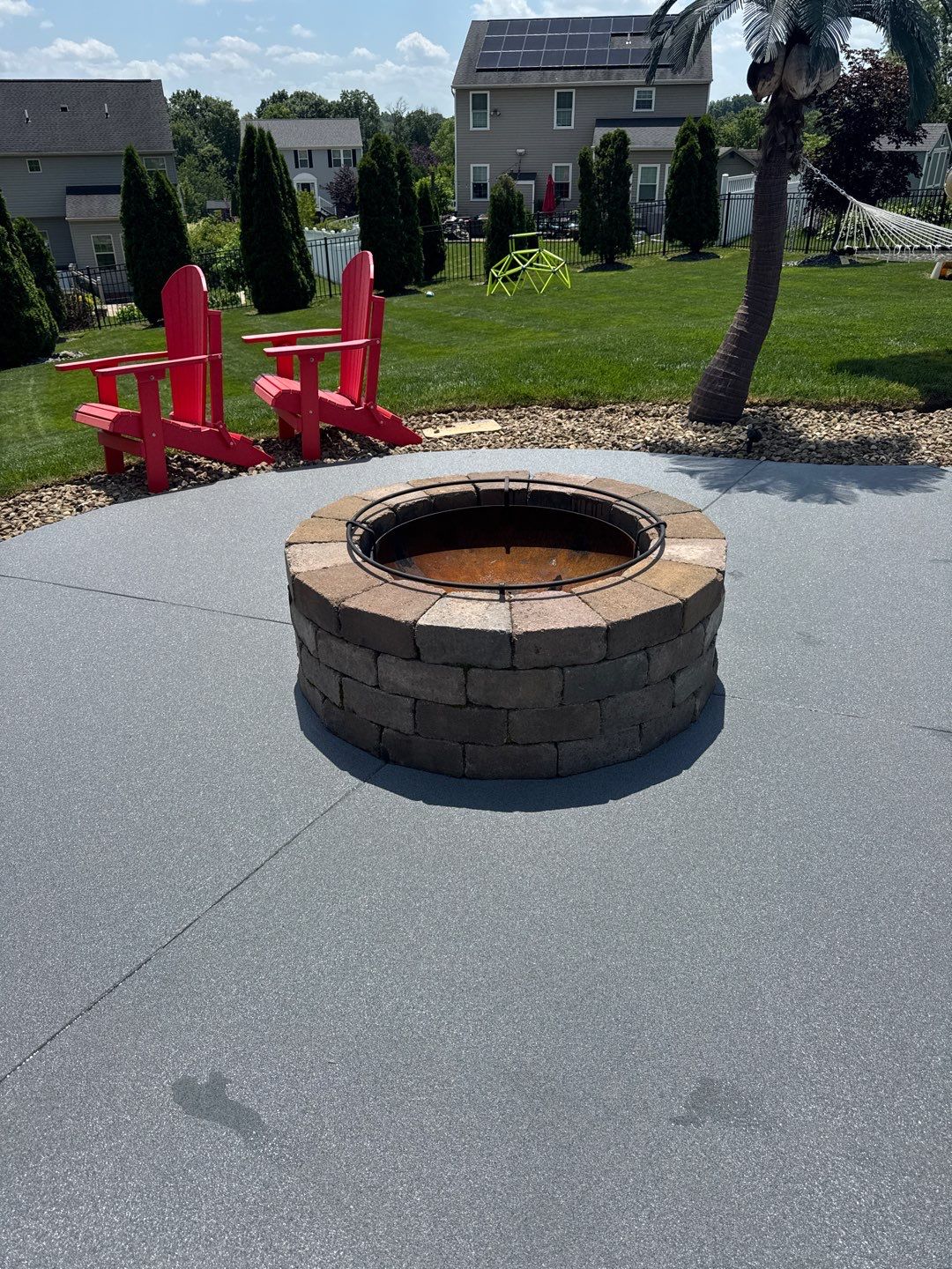 Twilight Pool Deck / Patio Project in Beaver falls by Floors in a Day, Inc