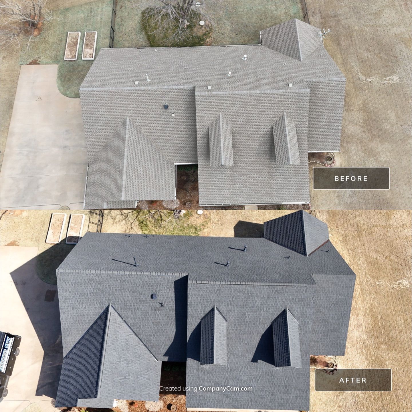 Residential Roofing Installation using certainteed climate flex maire black by Thunder City Roofing