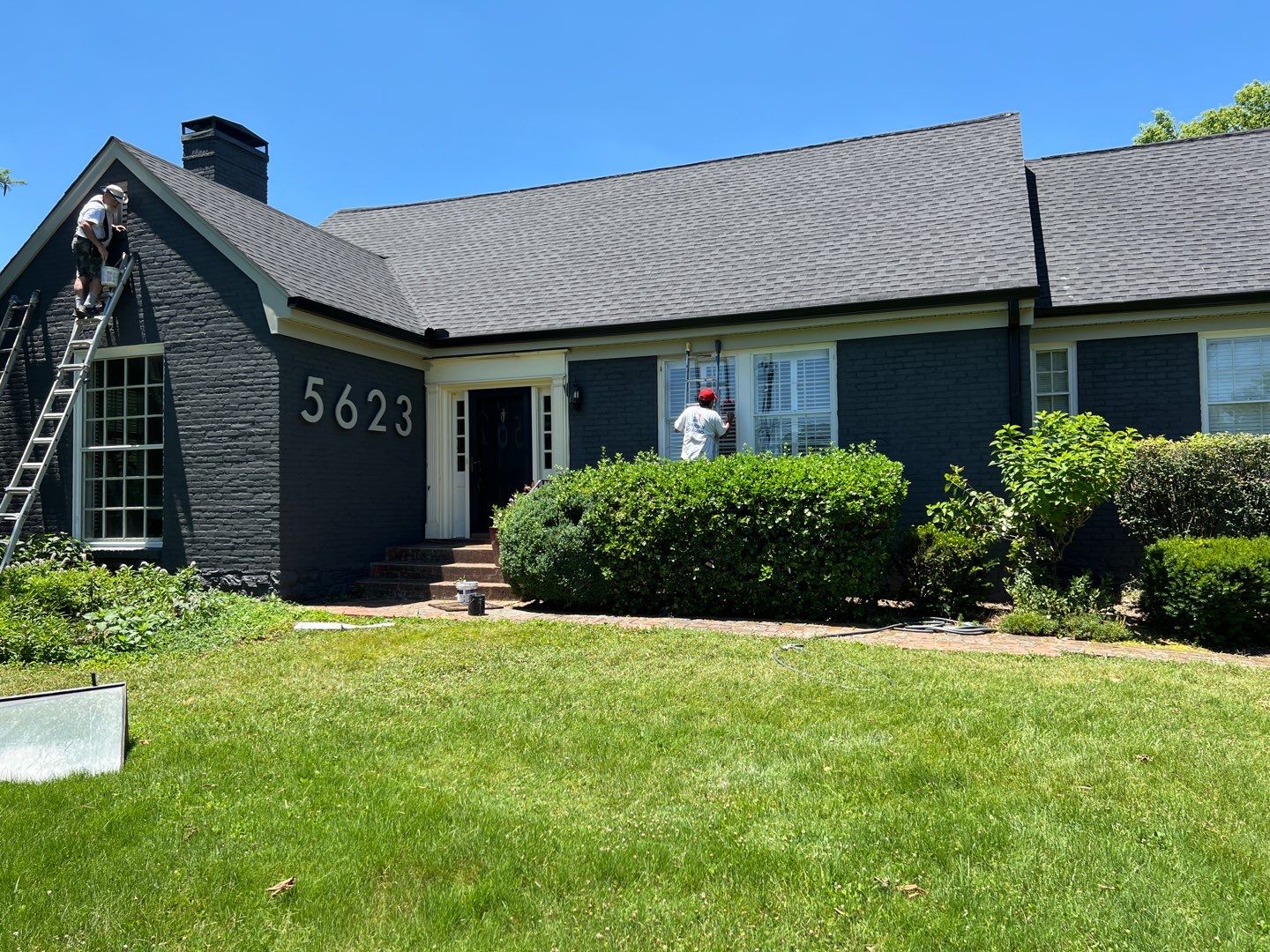 Exterior Painting using Romabio Masonry Flat by Nashville House Painters