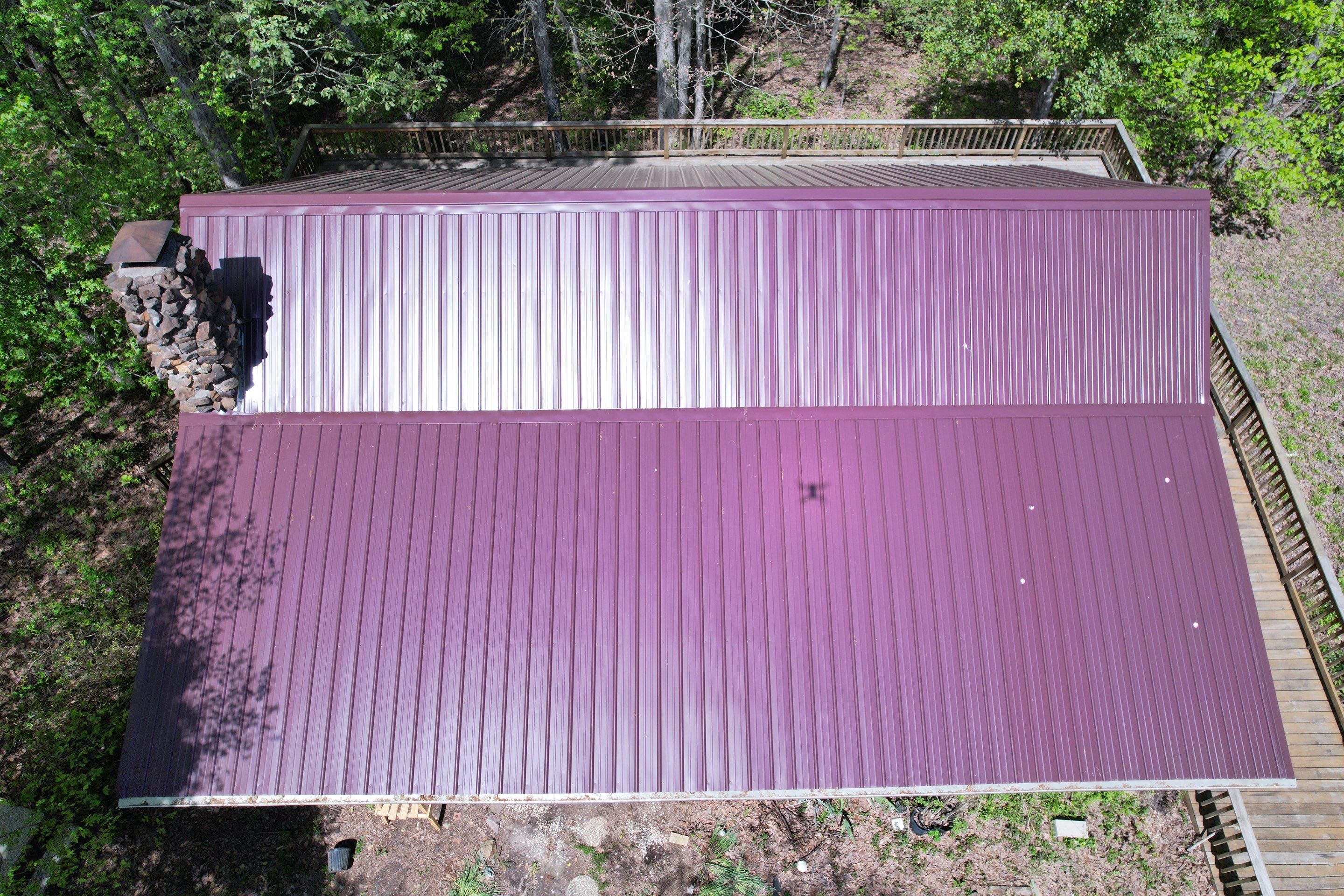 Residential Roofing Installation using Aluminum Roofing panels by Hostetler Roofing