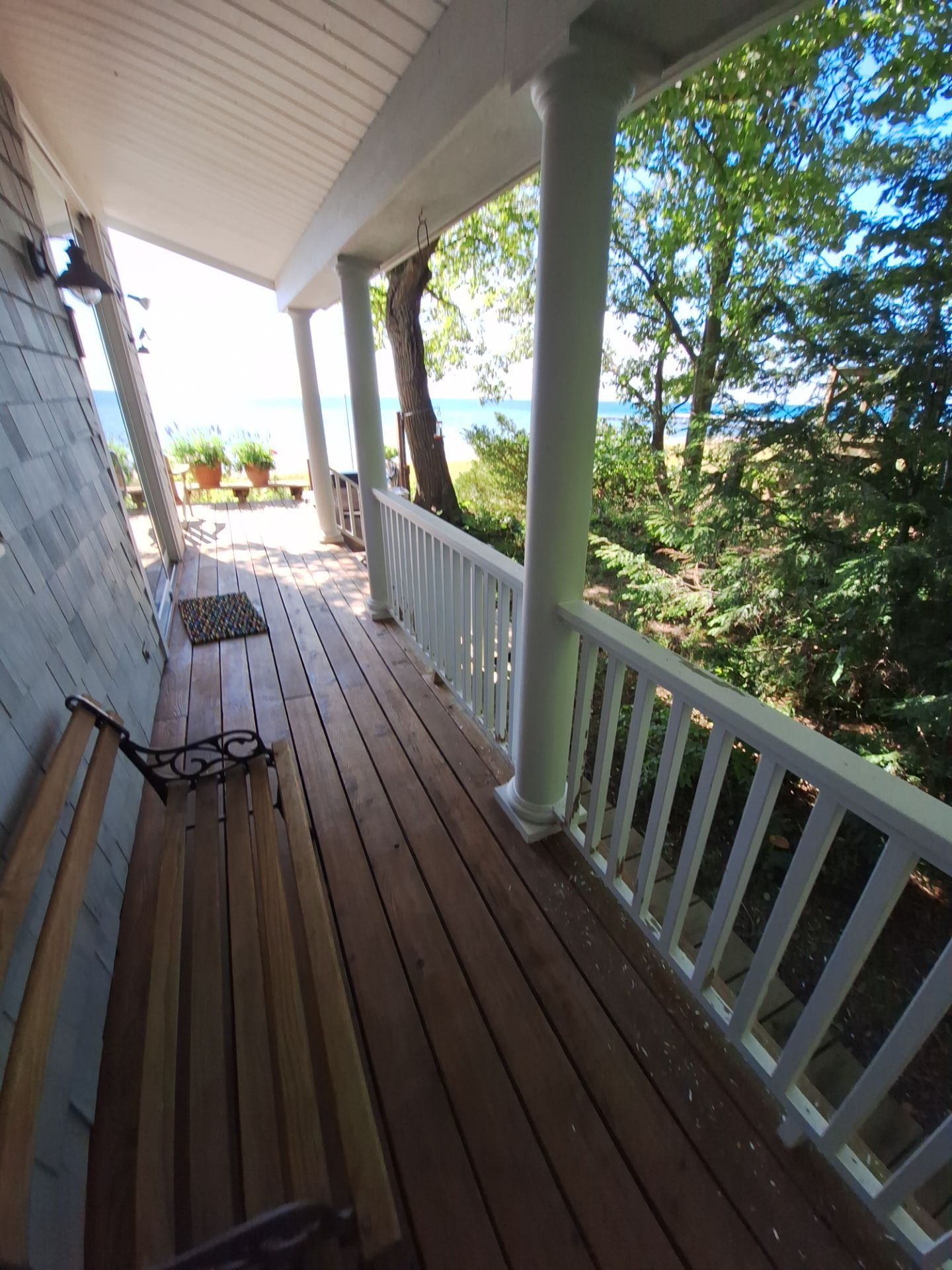 Lakefront Deck Pressure Washing, Exterior Wood Staining, and Painting in West Olive MI by Gordon Painting
