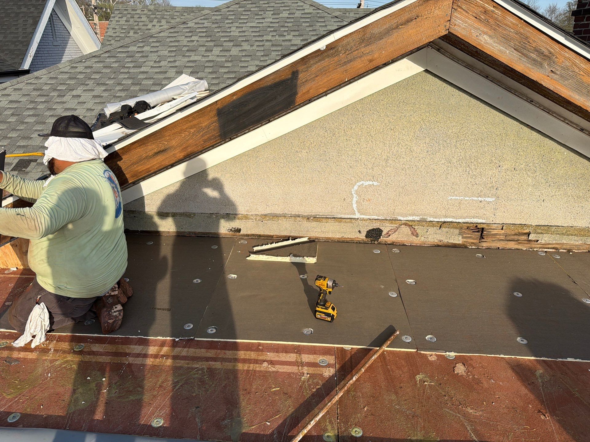 Flat Roof Replacement with New TPO Membrane in St. Louis by Acute Roofing And Exteriors 