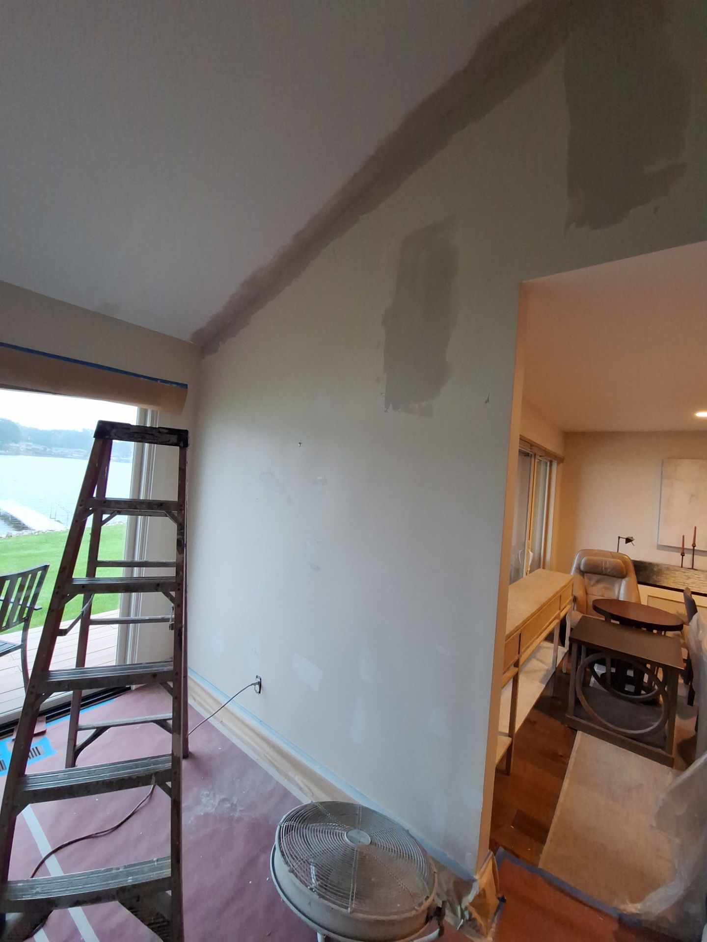 Interior Drywall Repair and Vaulted Ceiling Painting in Spring Lake by Gordon Painting