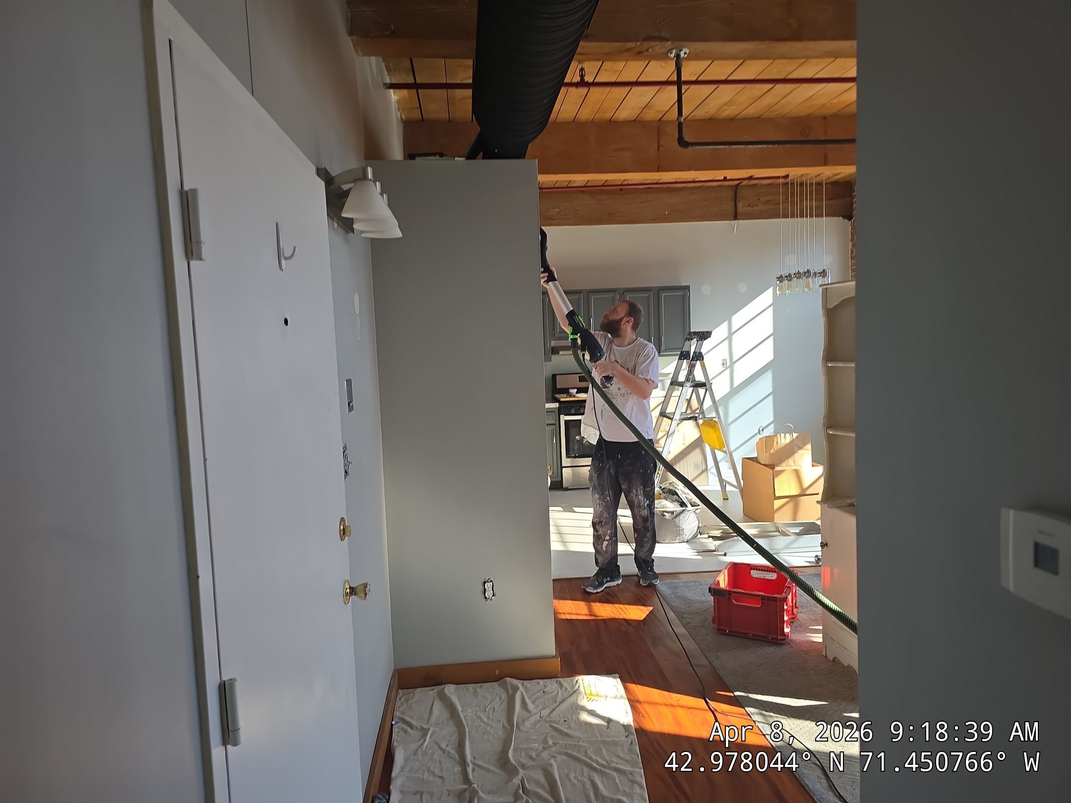 Interior Painting and Wall Prep for Industrial Loft in Manchester by The Persnickety Painters