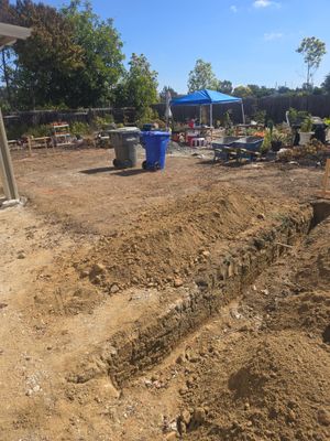Outdoor New Plumbing Installation