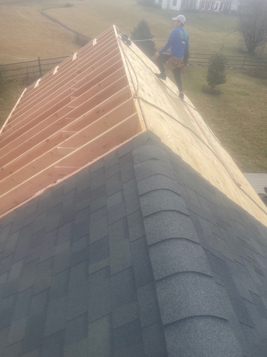 New deck With A frame porch In Morrisville PA by deck guardian