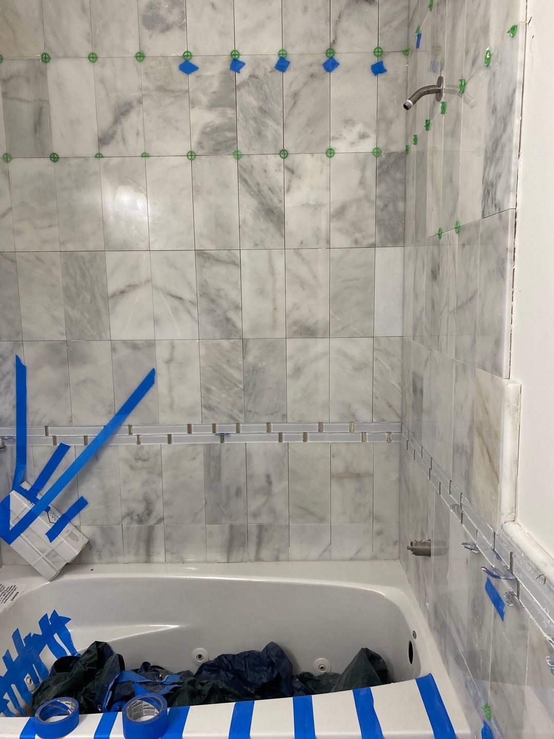 Bathroom Remodel using Two new bathroom design and new floors by Alpha Design Services