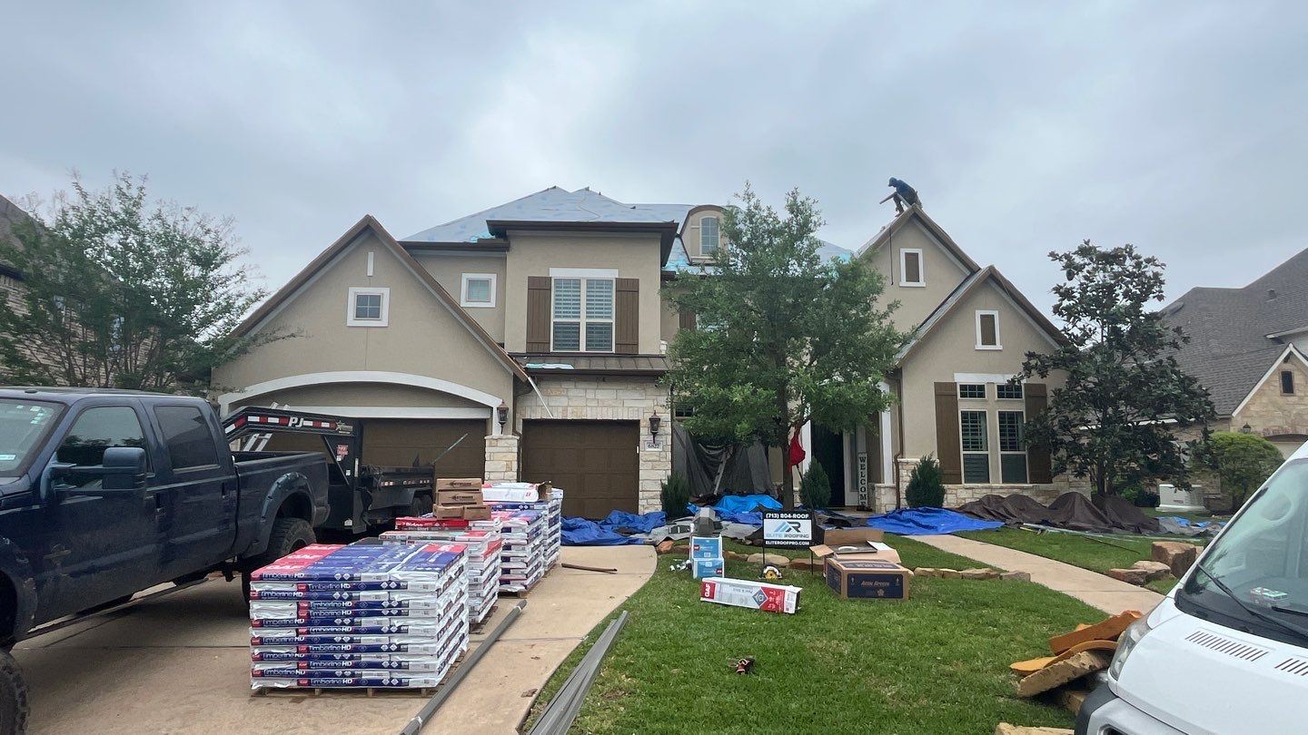 Residential Roof Replacement using GAF HDZ - Weathered Wood by Elite Roofing LLC