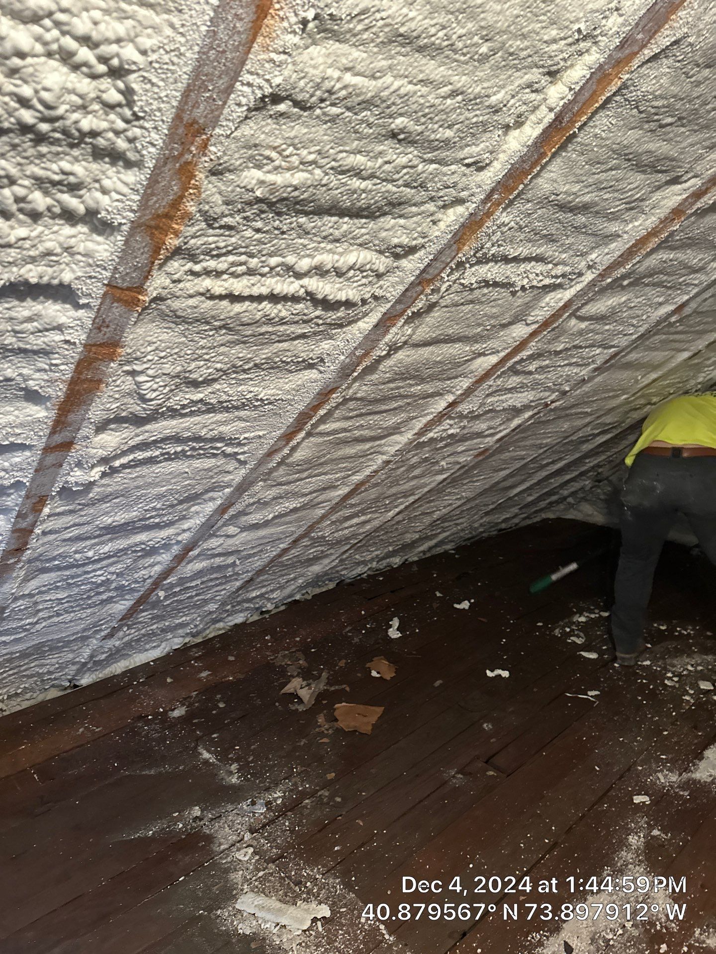 Attic Insulation using Closed Cell Spray Foam by NYS Foam & Energy