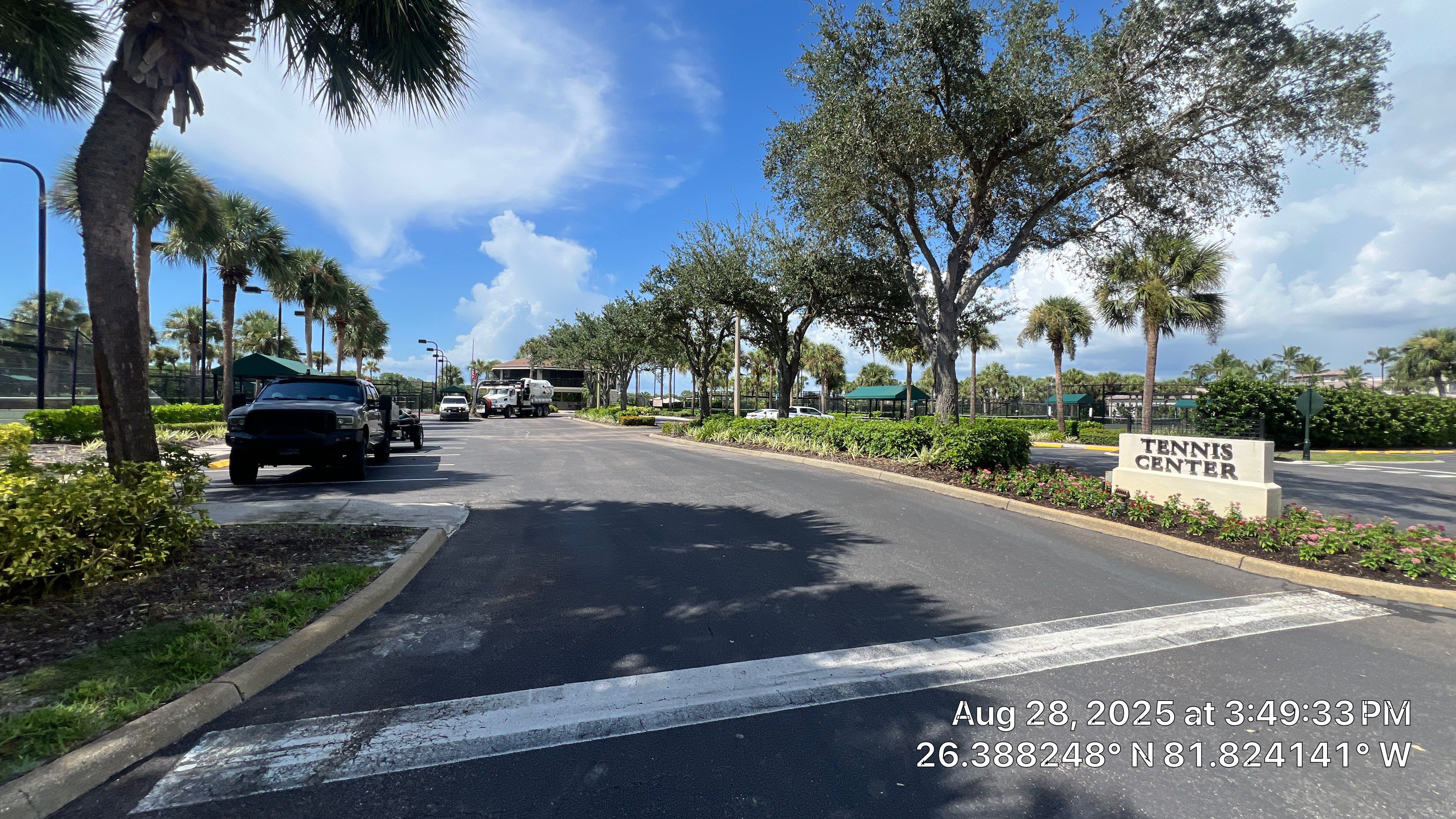 Pelican Landing Tennis Court Catch Basin Cleaning by Don Mar, Inc. Storm Water Solutions