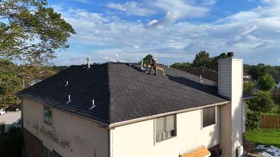 Charcoal Shingle Roof Replacement — North Houston, TX