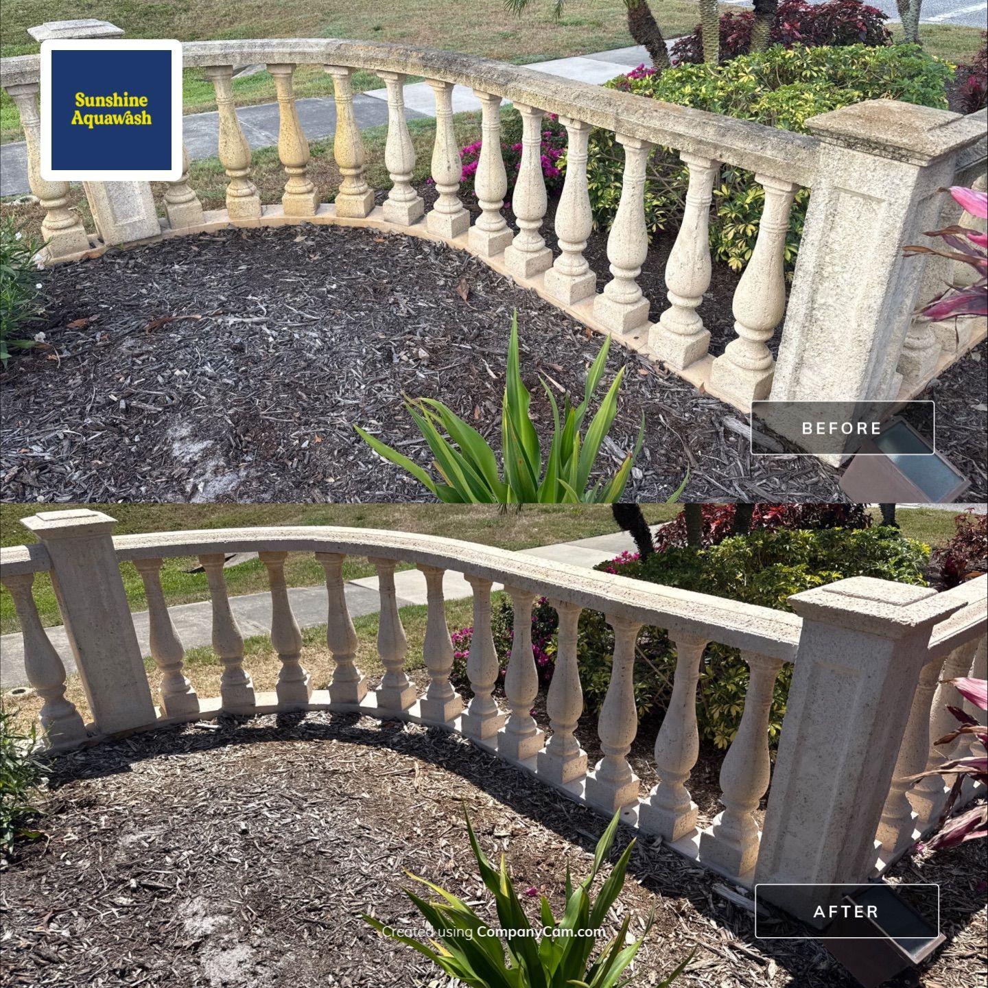 Decorative Wall & Entrance Sign Cleaning | Timberly Community | Parrish, FL by Sunshine AquaWash