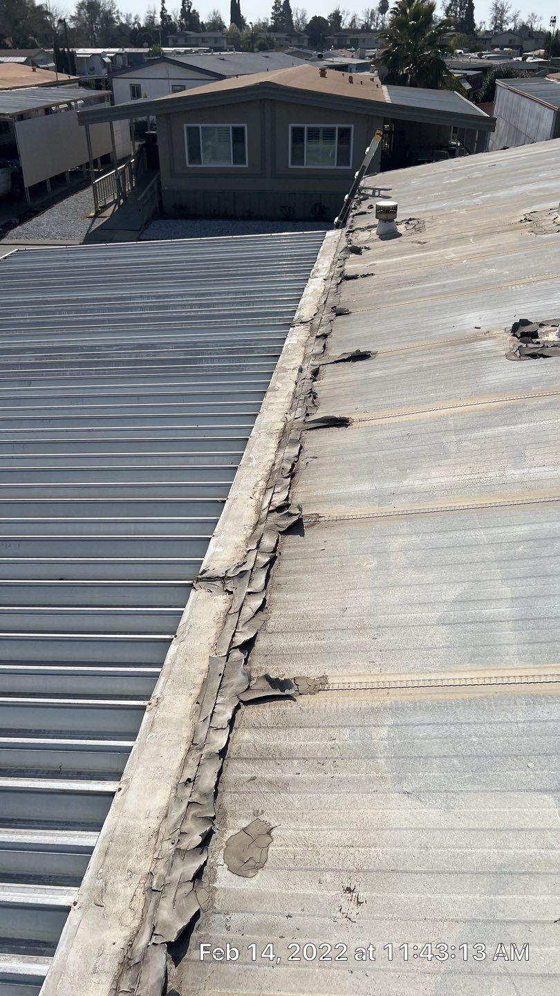 Spray foam and coatings using General Coatings acrylic coatings and spray foam by Straight Edge Roofing Inc