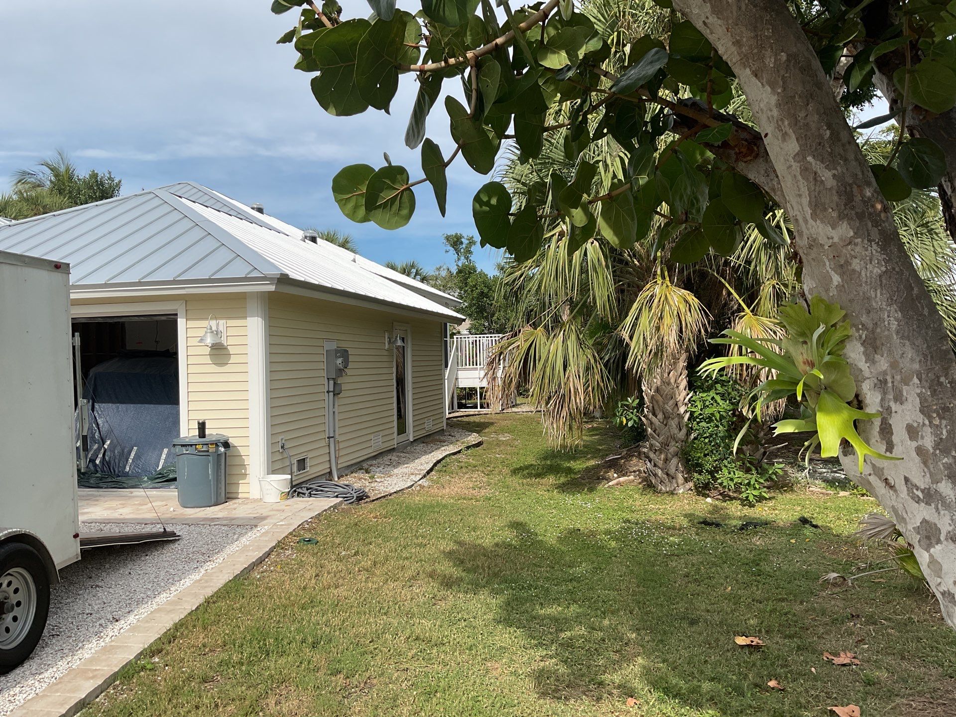 White K-Style Gutters for Beach Homes in Sanibel FL by Gutter Professors