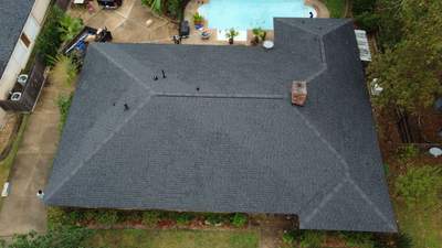 Residential Roofing Installation using Certainteed Landmark Moire Black