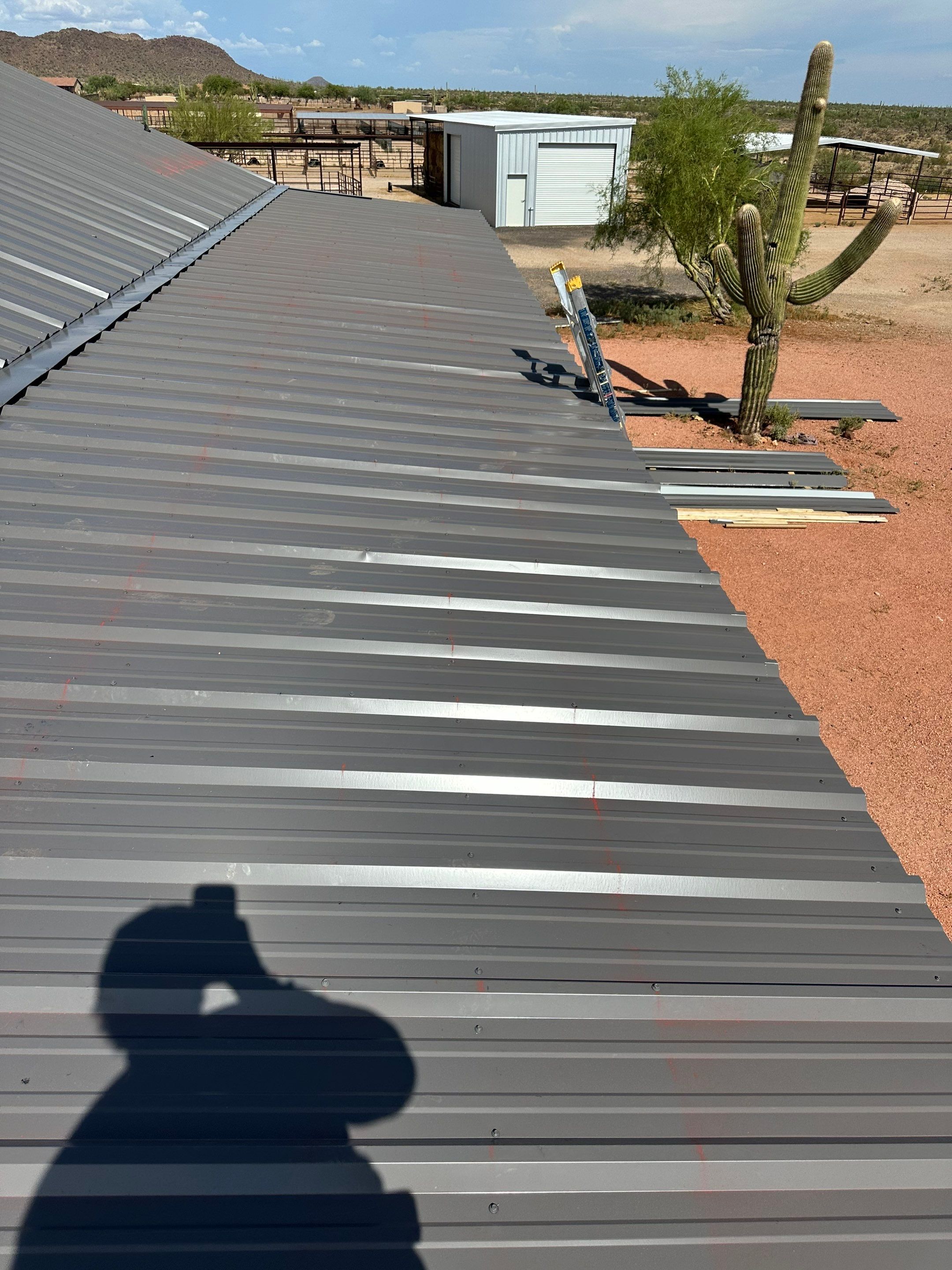 Slate Gray Exposed Fastener by Reimagine Roofing