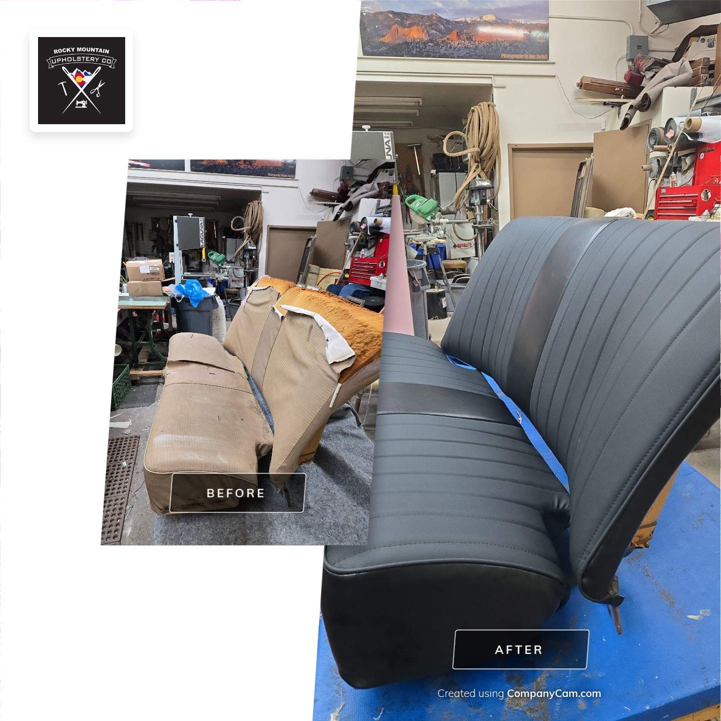 Vintage Auto Reupholstery - Bench Seat by Rocky Mountain Upholstery Co