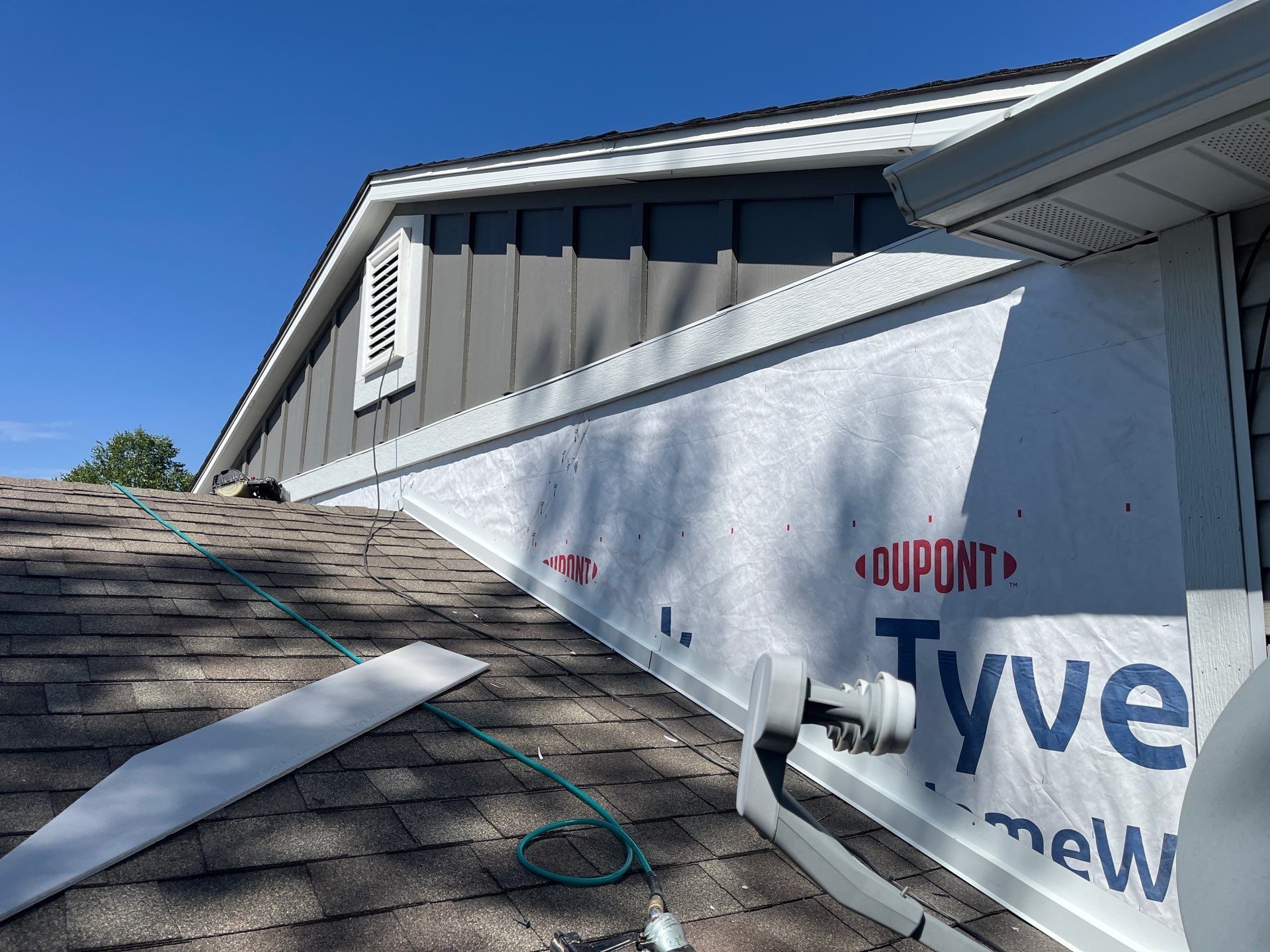 Salt Lake City | Mixed Profile Hardie Upgrade | Arctic White & Iron Gray by Ideal Siding Utah