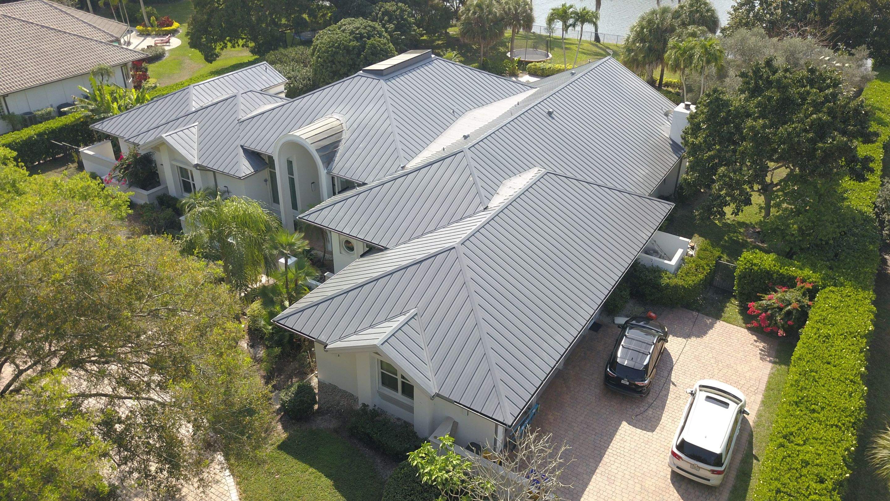 Residential Roofing Installation using 1" Nail strip metal roof by BLUES BROTHERS ROOFING