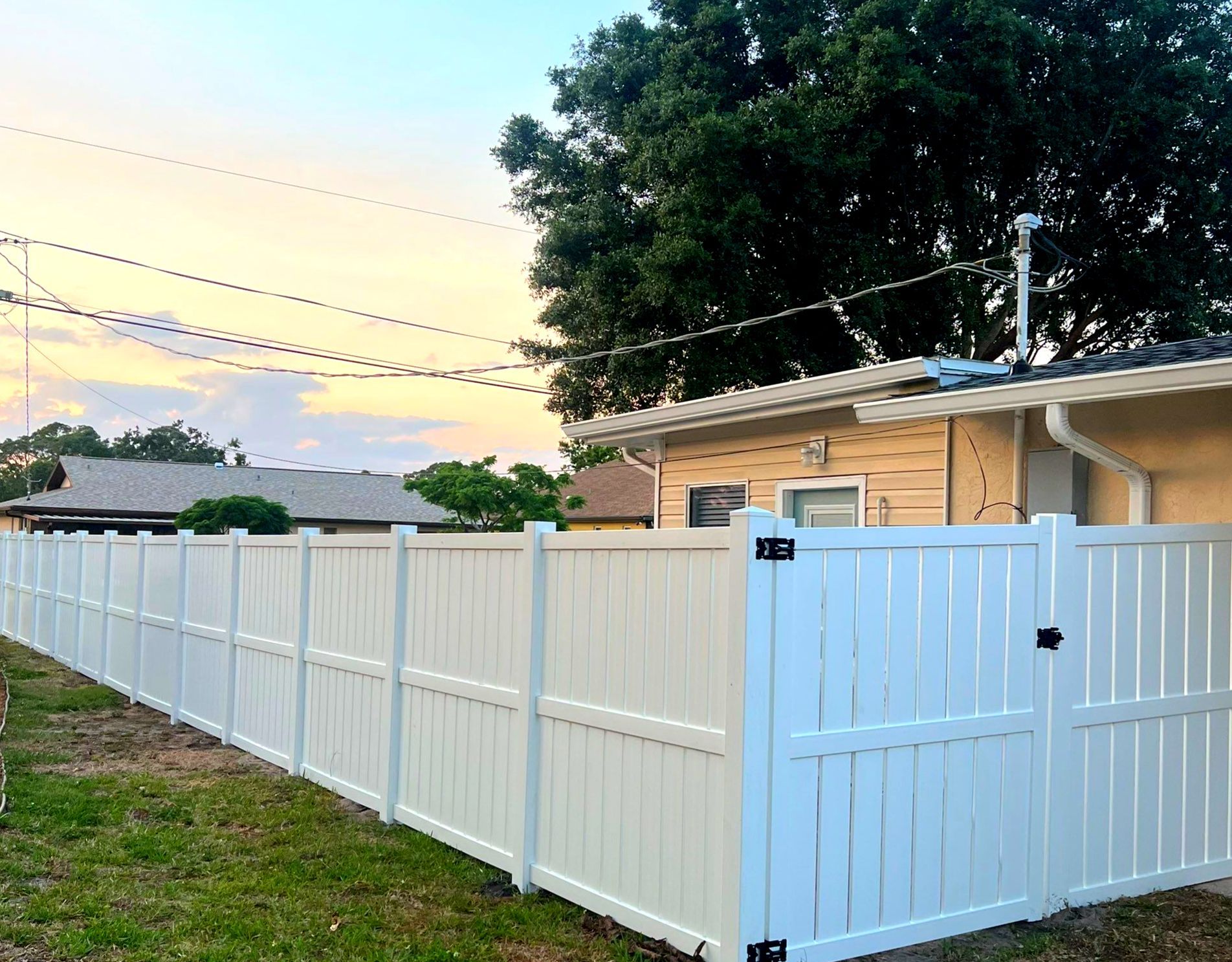 Vinyl Fence Installation using Vinyl Semi Privacy by Asap fence and gates, LLC