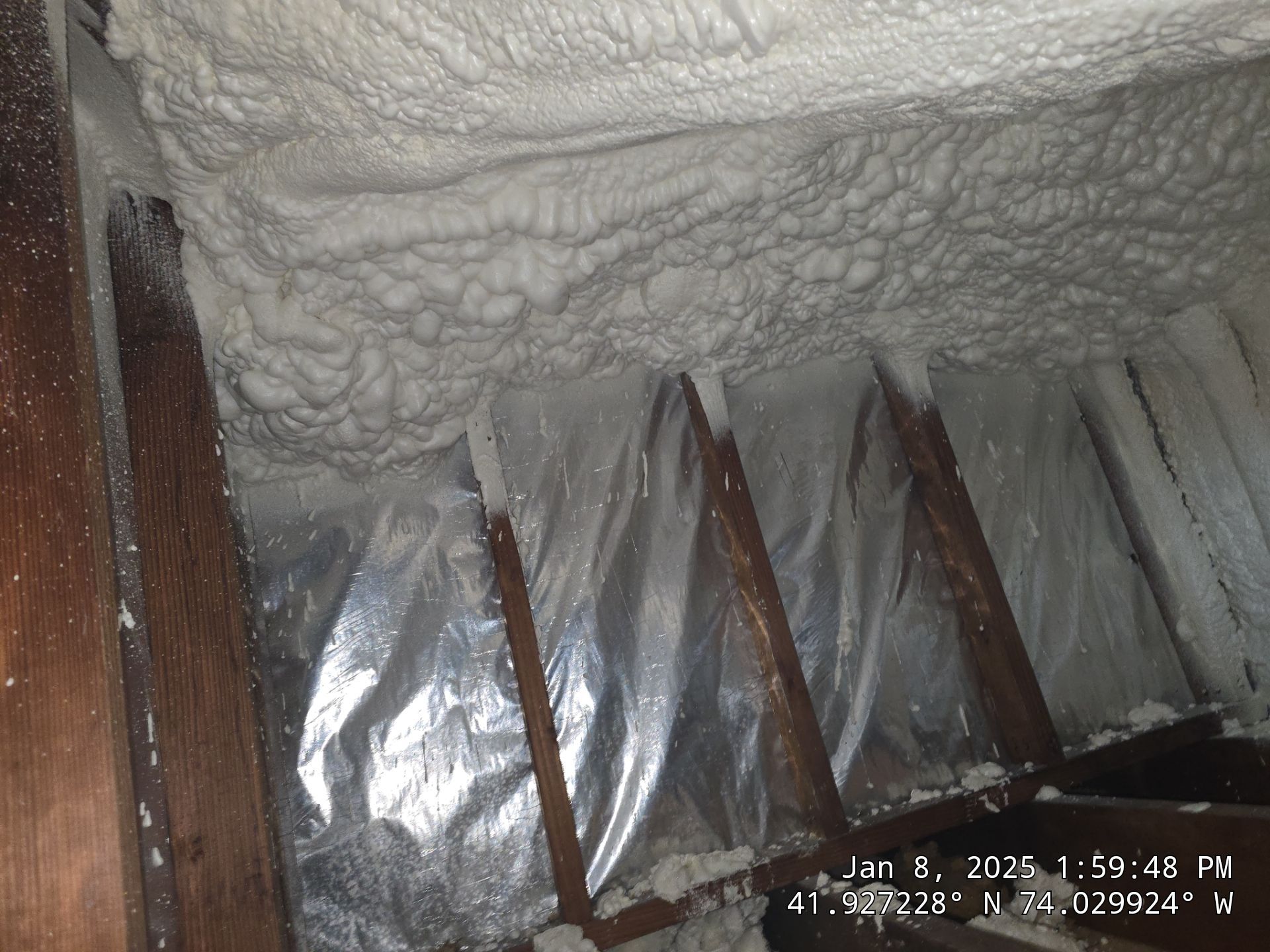 Attic Insulation using Closed Cell Spray Foam by NYS Foam & Energy