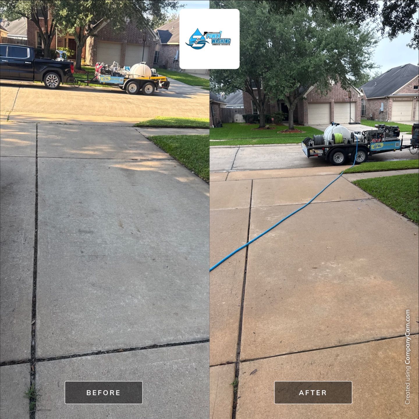 Complete Exterior House Wash and Concrete Cleaning in Fresno by Zeal Power Washing