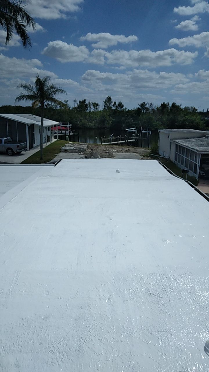 Tropical 924 100% Silicone Roof Coating Repair using Acrylic Resin by Morton Roofing, Inc.