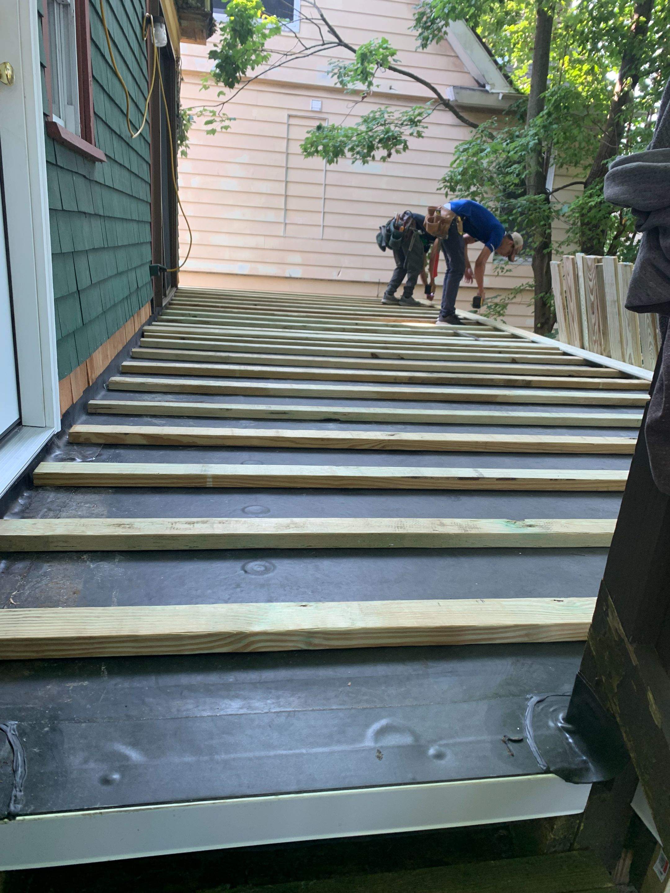 Deck Installation using EPDM substrate by A Plus Exterior