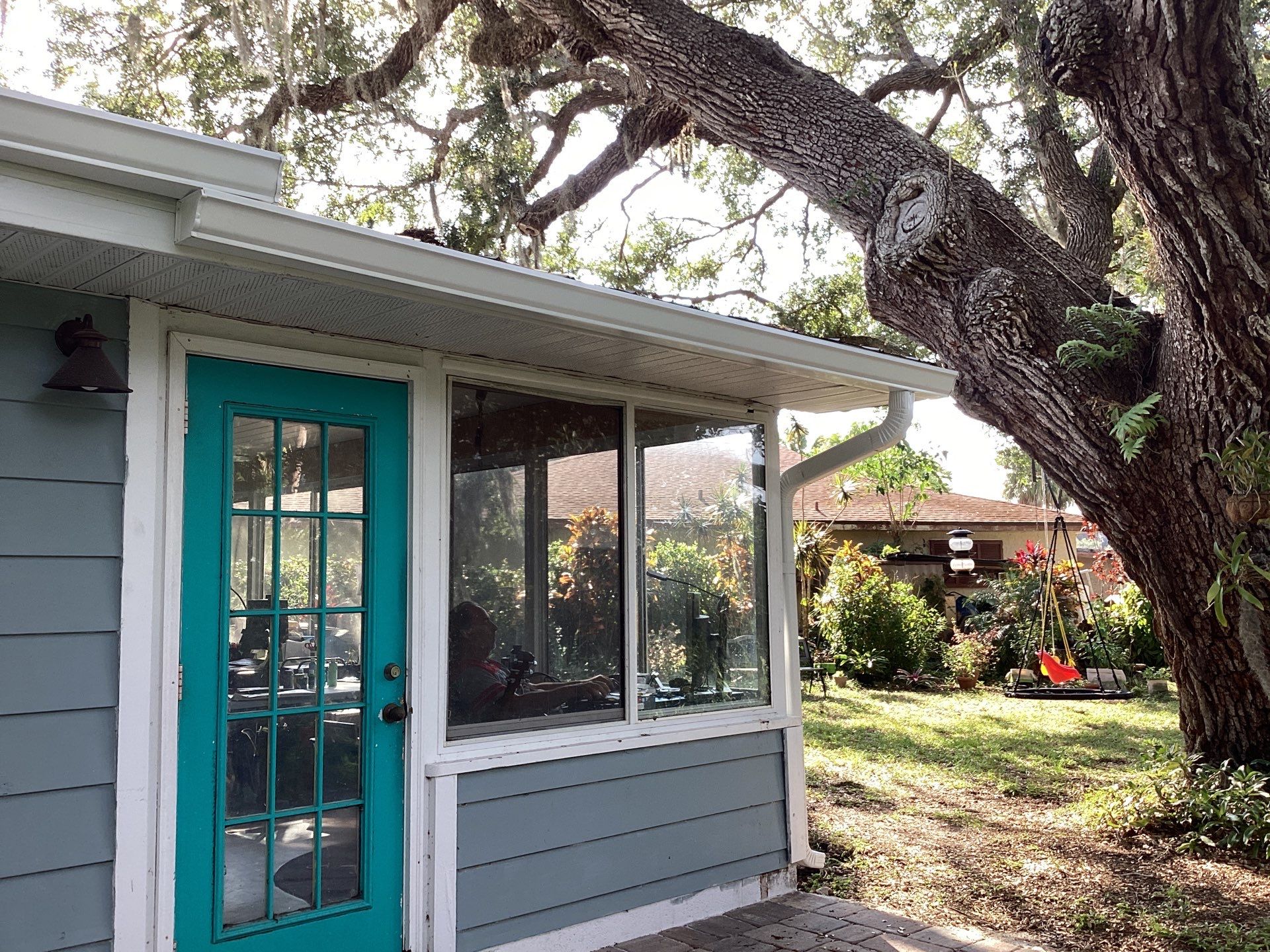 White 6-Inch Gutters and Leaf Guard Installation in Fort Myers FL by Gutter Professors