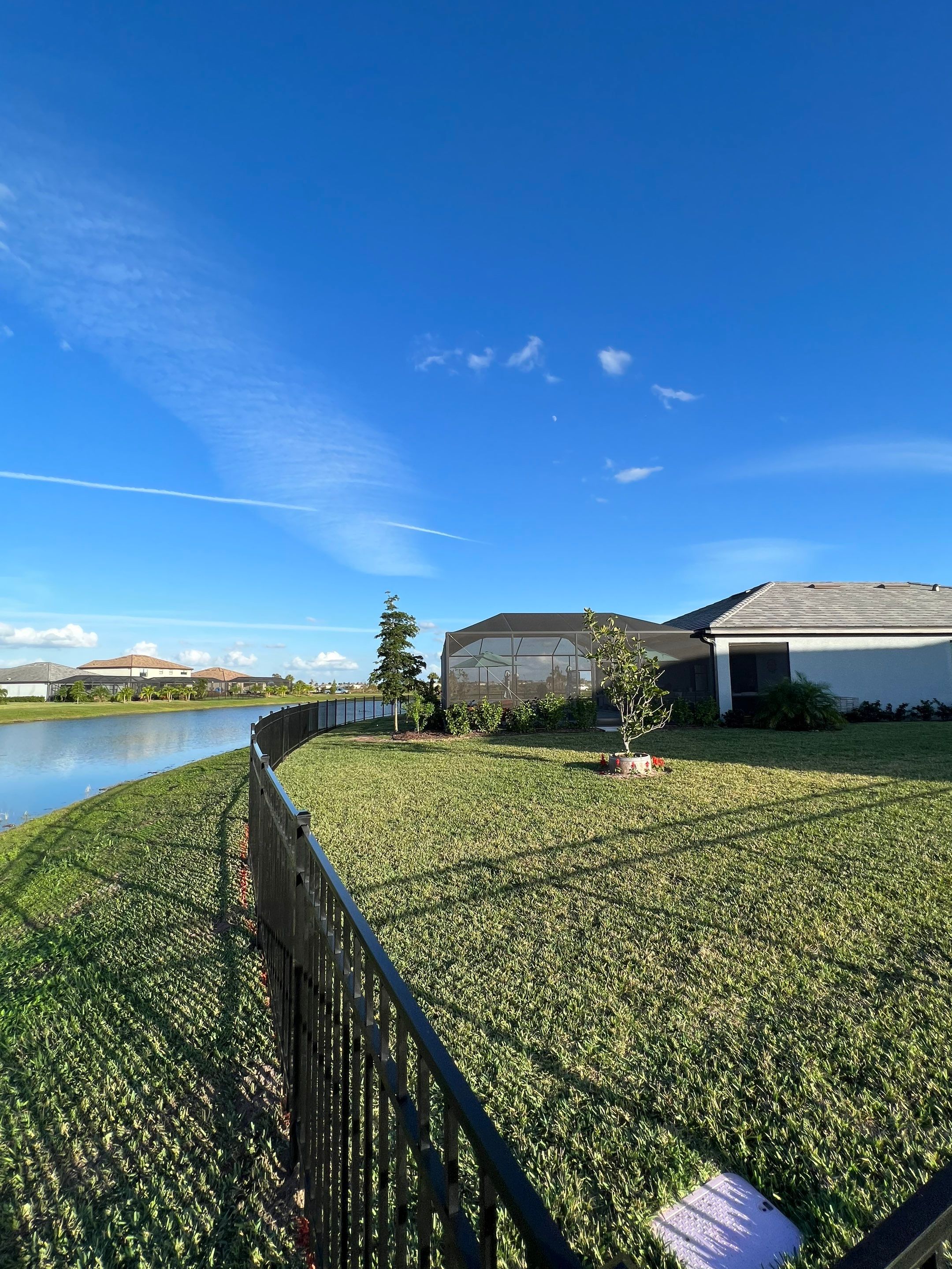 Aluminum Fence Installation using Black 3 Rail Aluminum Fence by Asap fence and gates, LLC