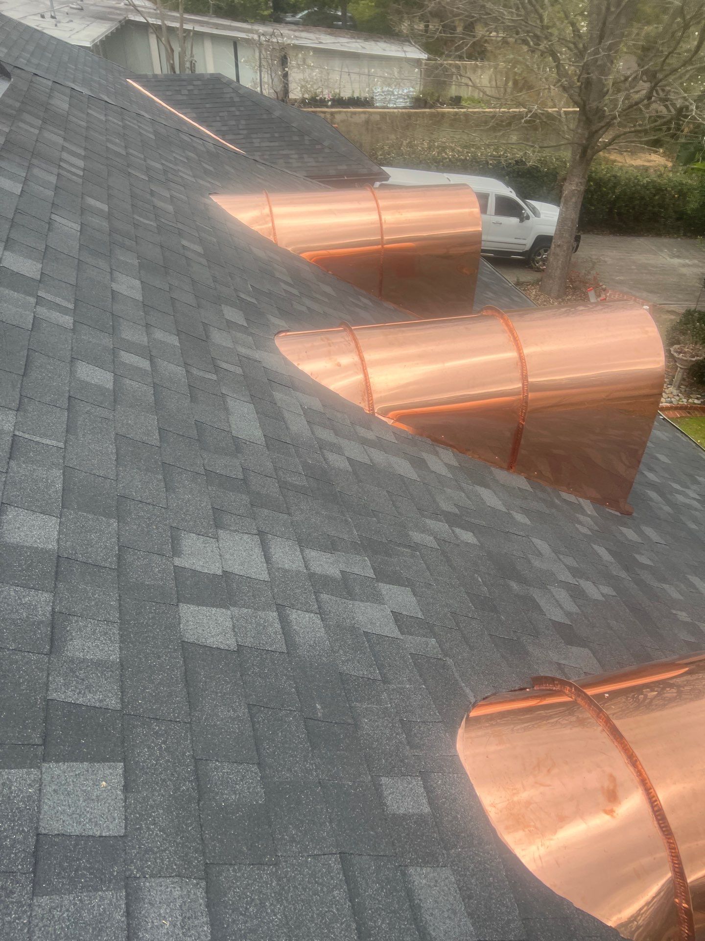Onyx Black Shingle w/ Copper Upgrades by IAM Roofing LLC