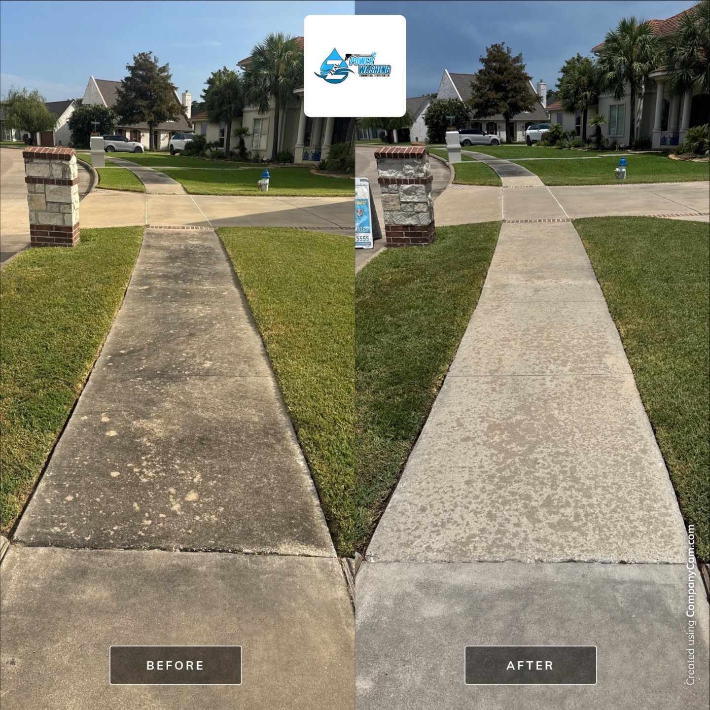 Residential House Wash and Comprehensive Concrete Cleaning in Port Arthur by Zeal Power Washing