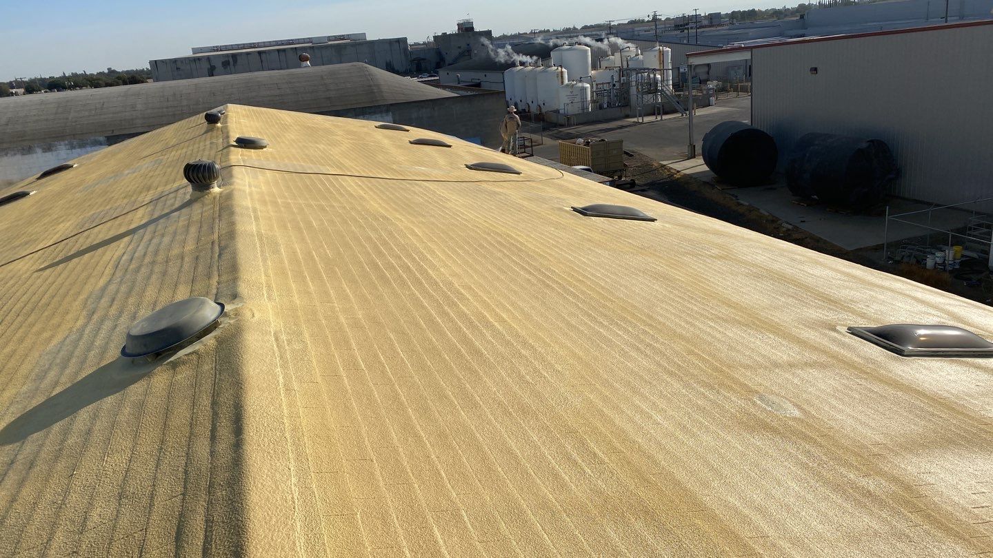 Spray foam and coatings using Polyurethane spray foam by Straight Edge Roofing Inc